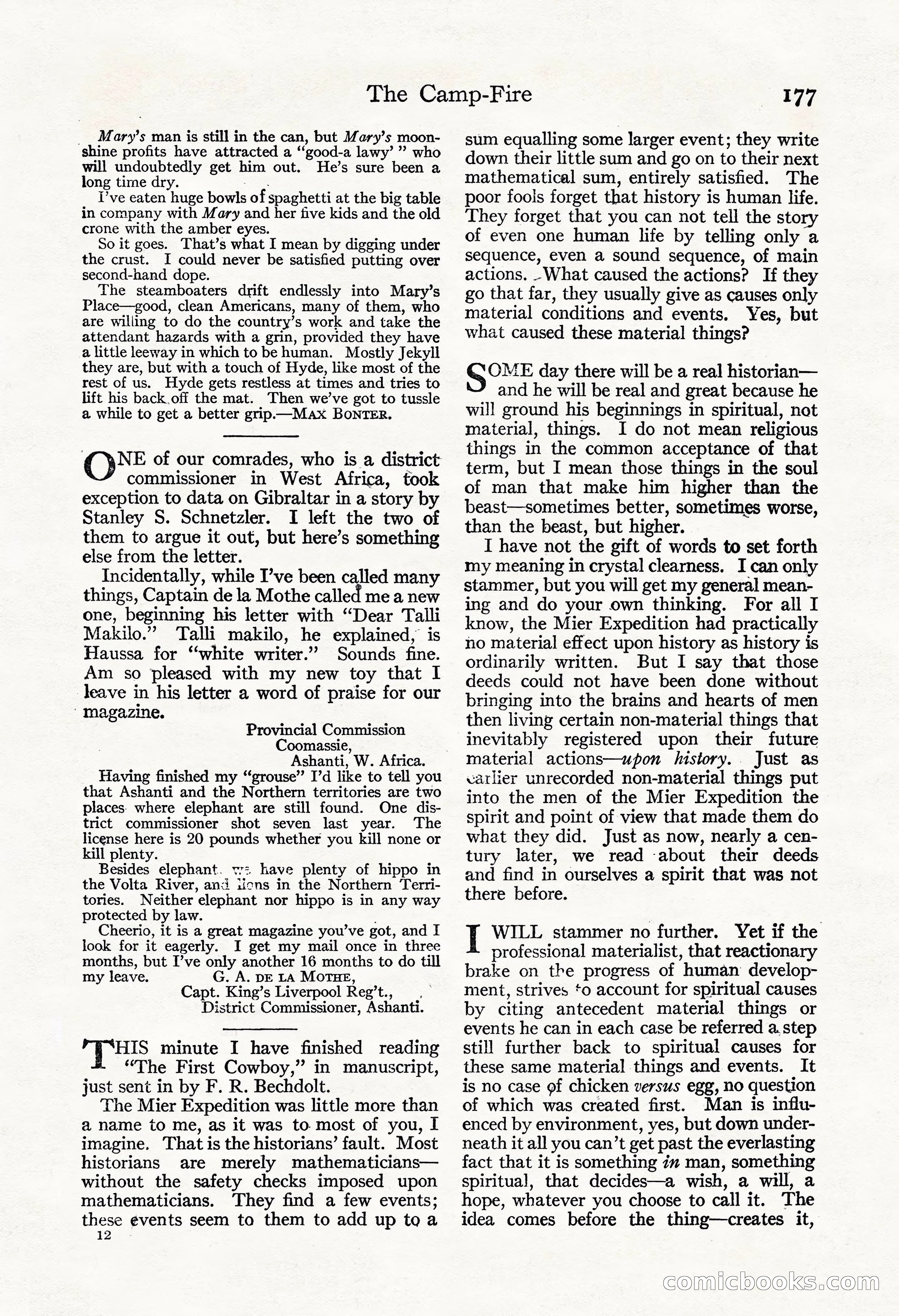 Adventure Magazine, November 30, 1922 — page 187 of 204