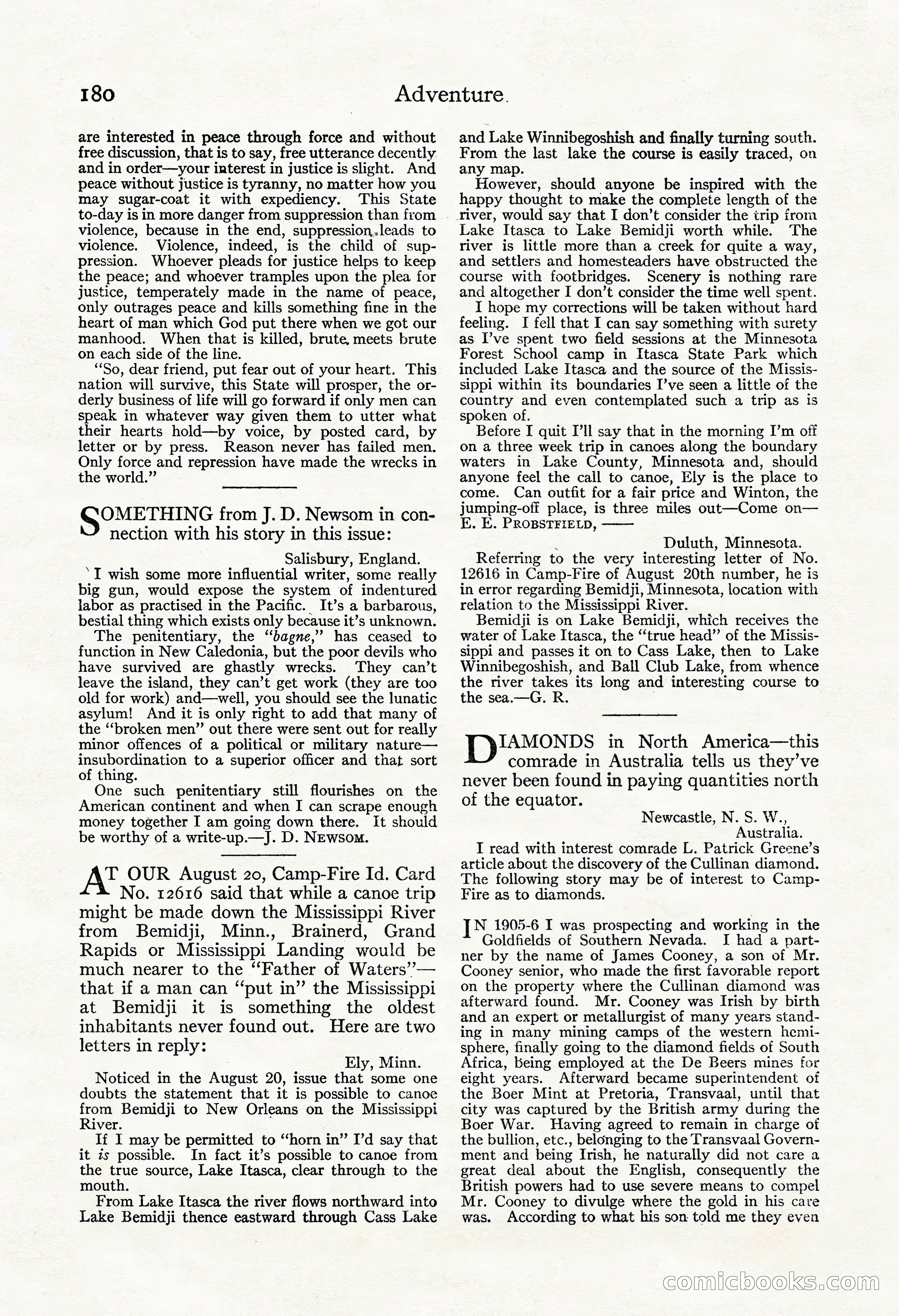 Adventure Magazine, November 30, 1922 — page 190 of 204