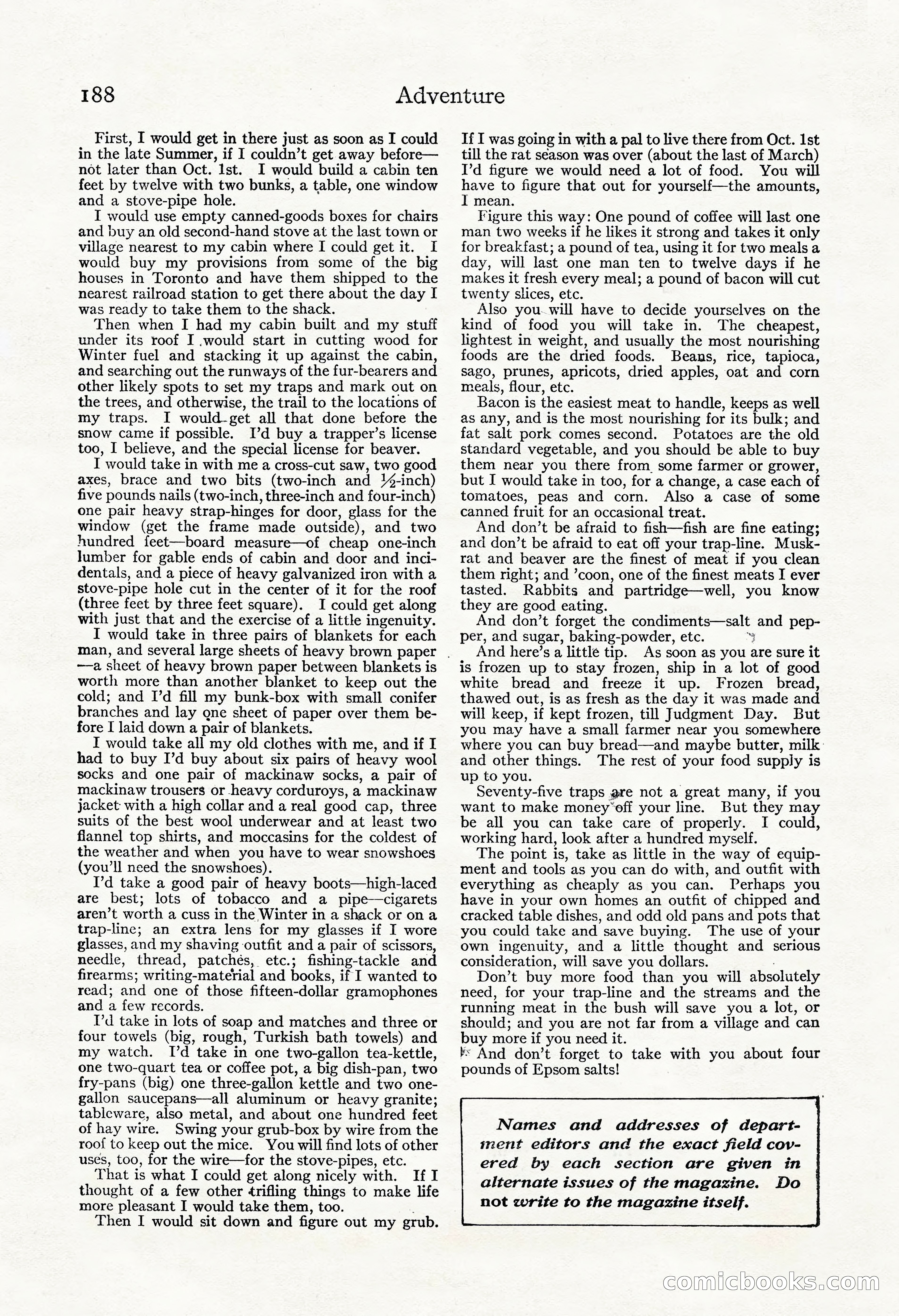 Adventure Magazine, November 30, 1922 — page 198 of 204