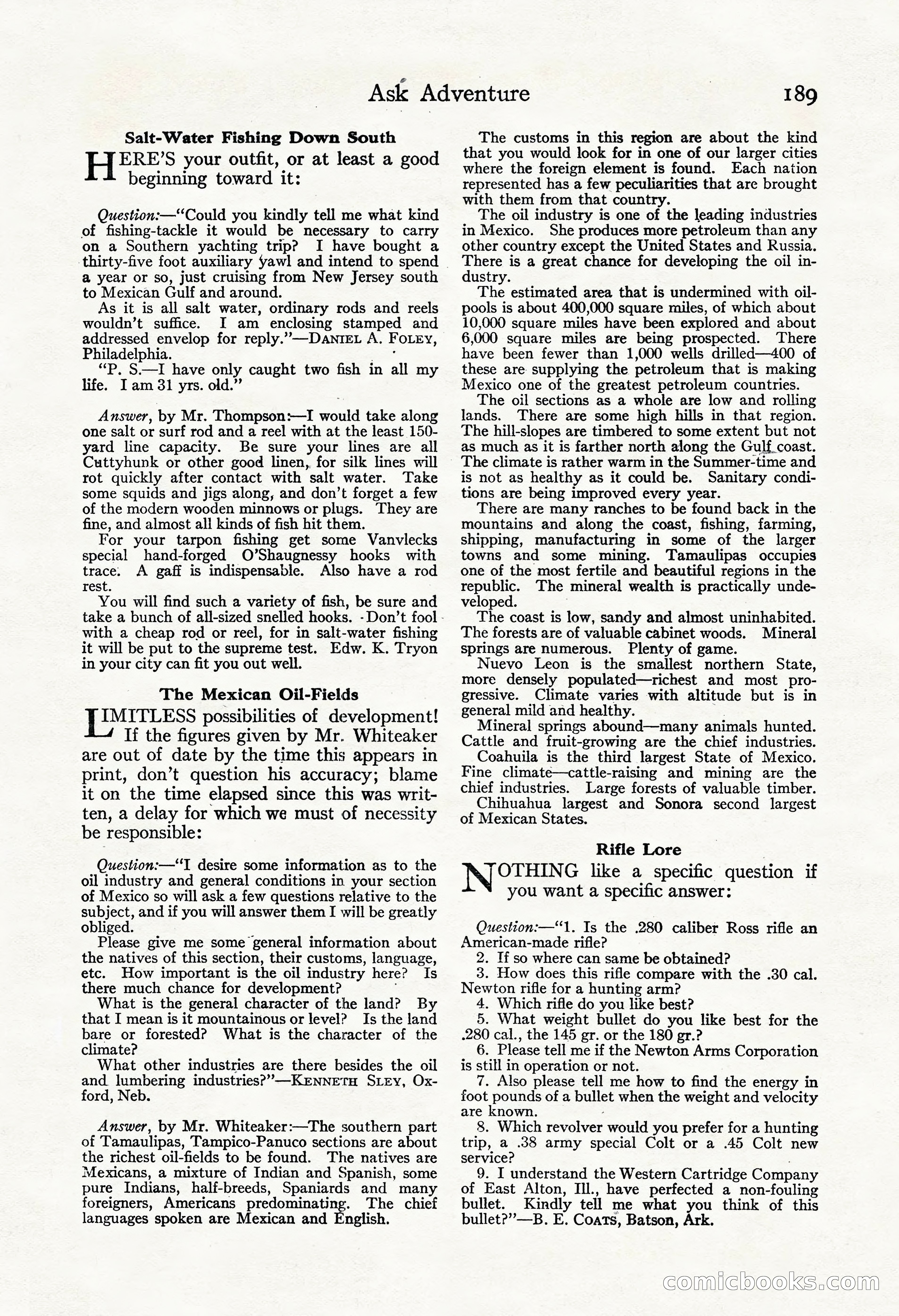 Adventure Magazine, November 30, 1922 — page 199 of 204