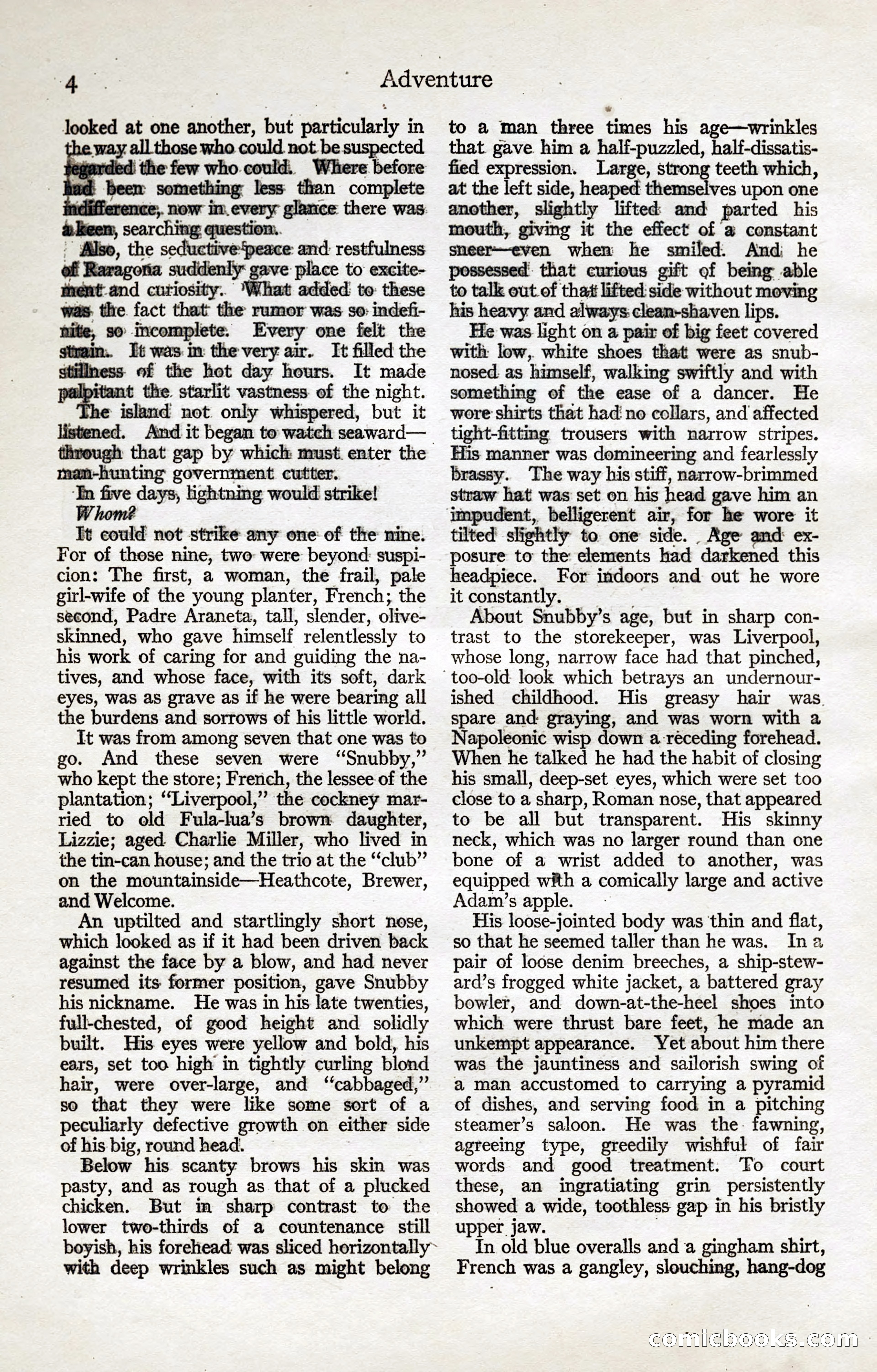 Adventure Magazine, January 20, 1923 — page 6 of 194