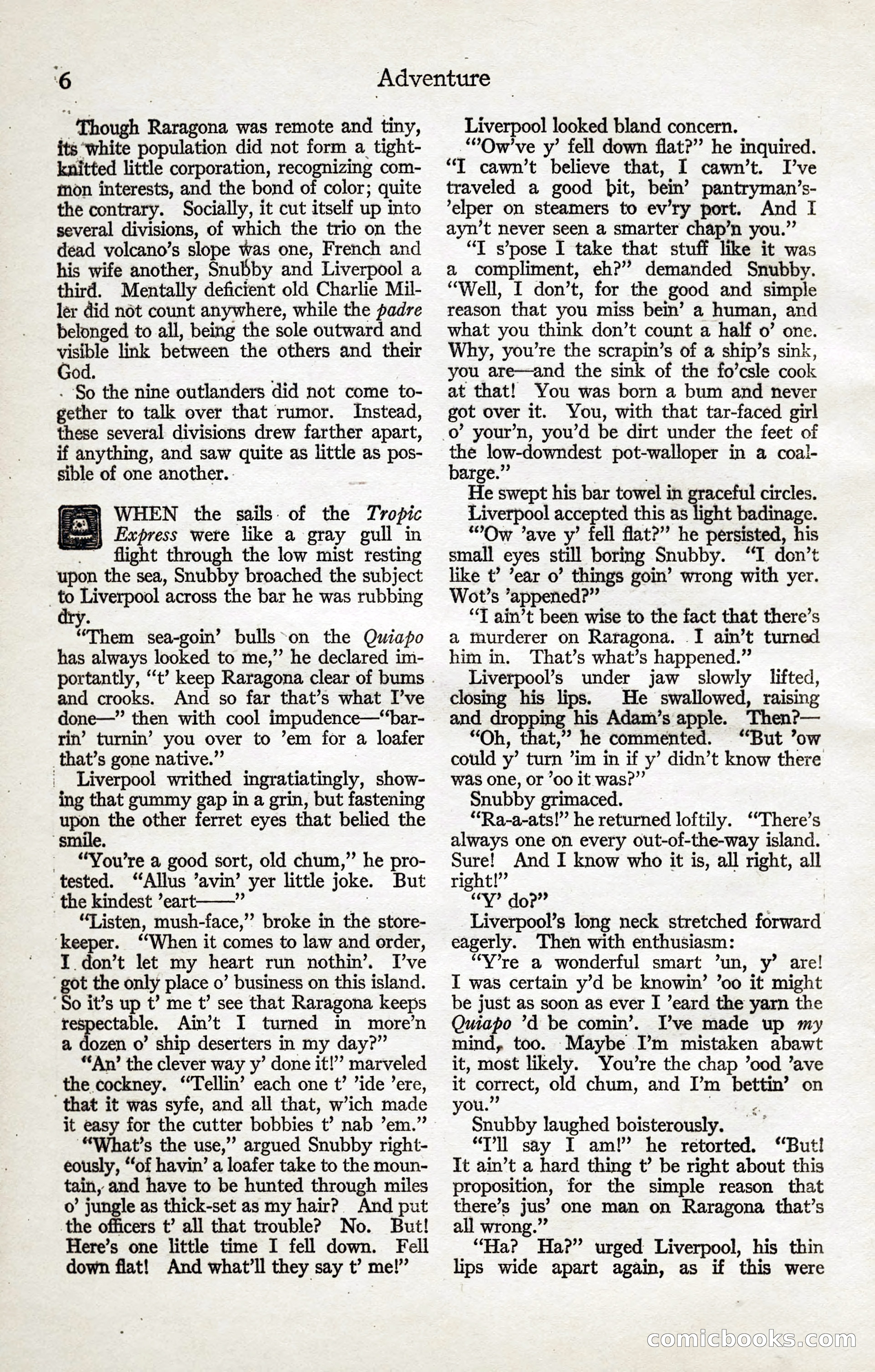 Adventure Magazine, January 20, 1923 — page 8 of 194