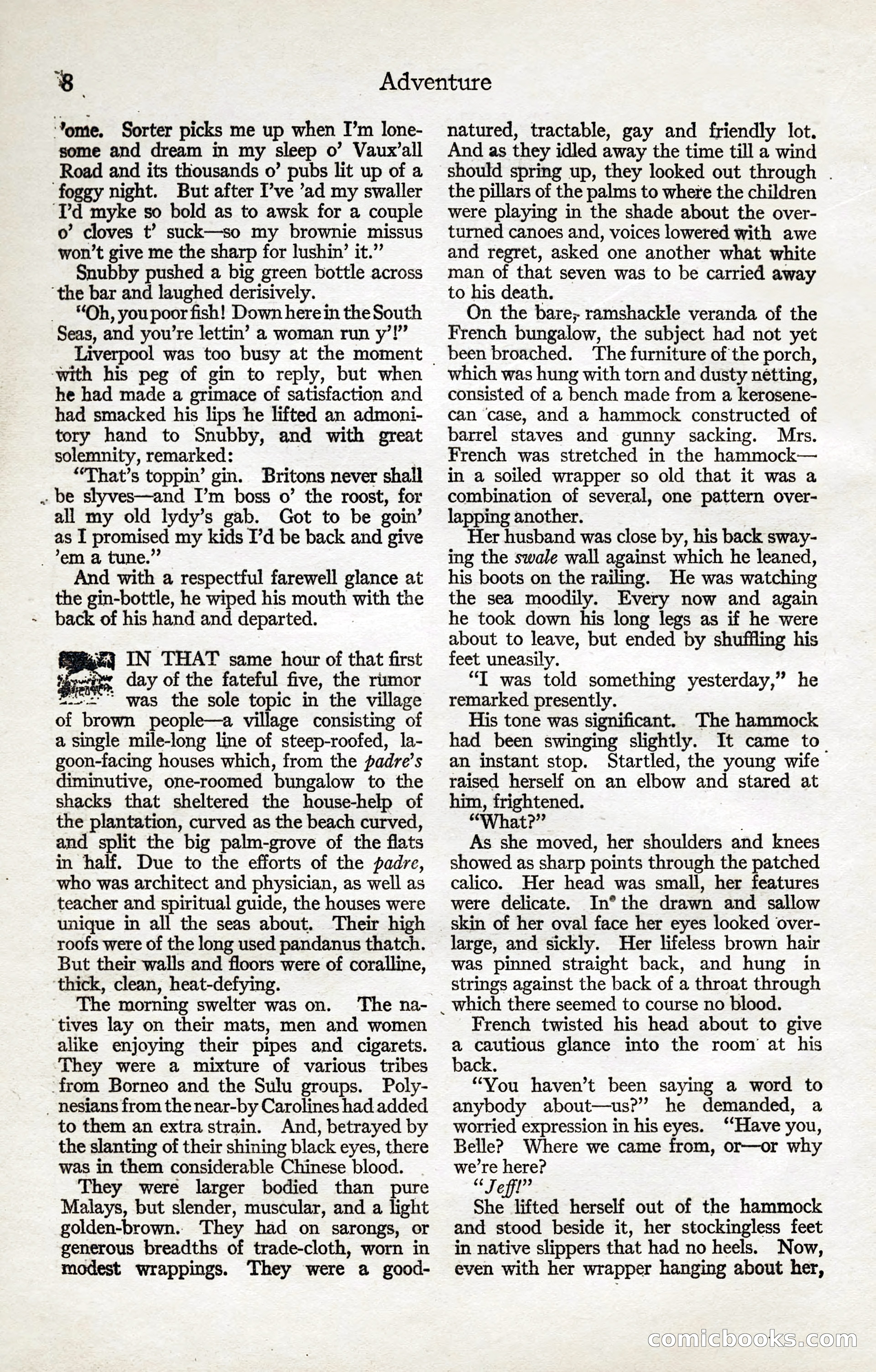 Adventure Magazine, January 20, 1923 — page 10 of 194