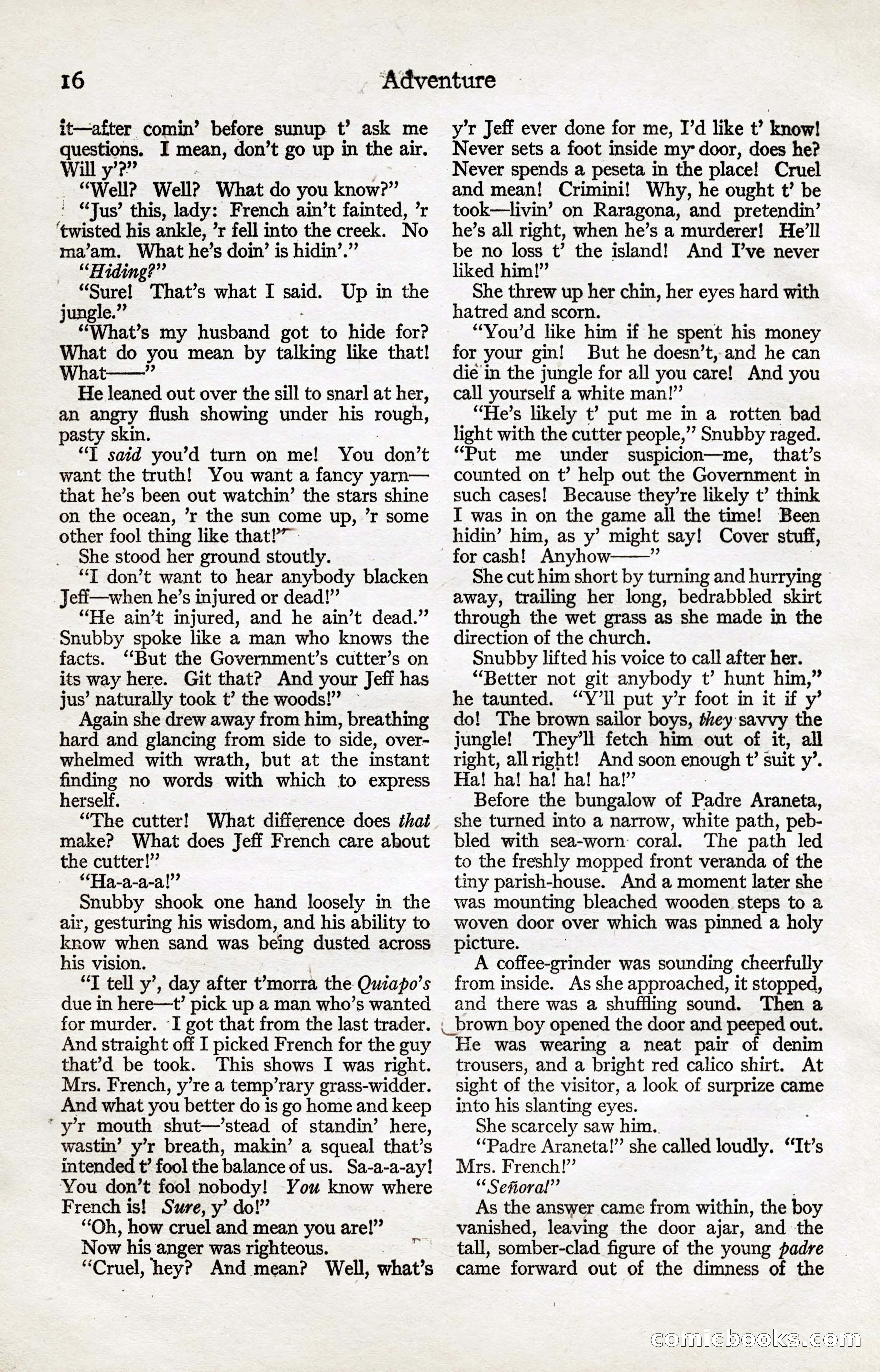 Adventure Magazine, January 20, 1923 — page 18 of 194