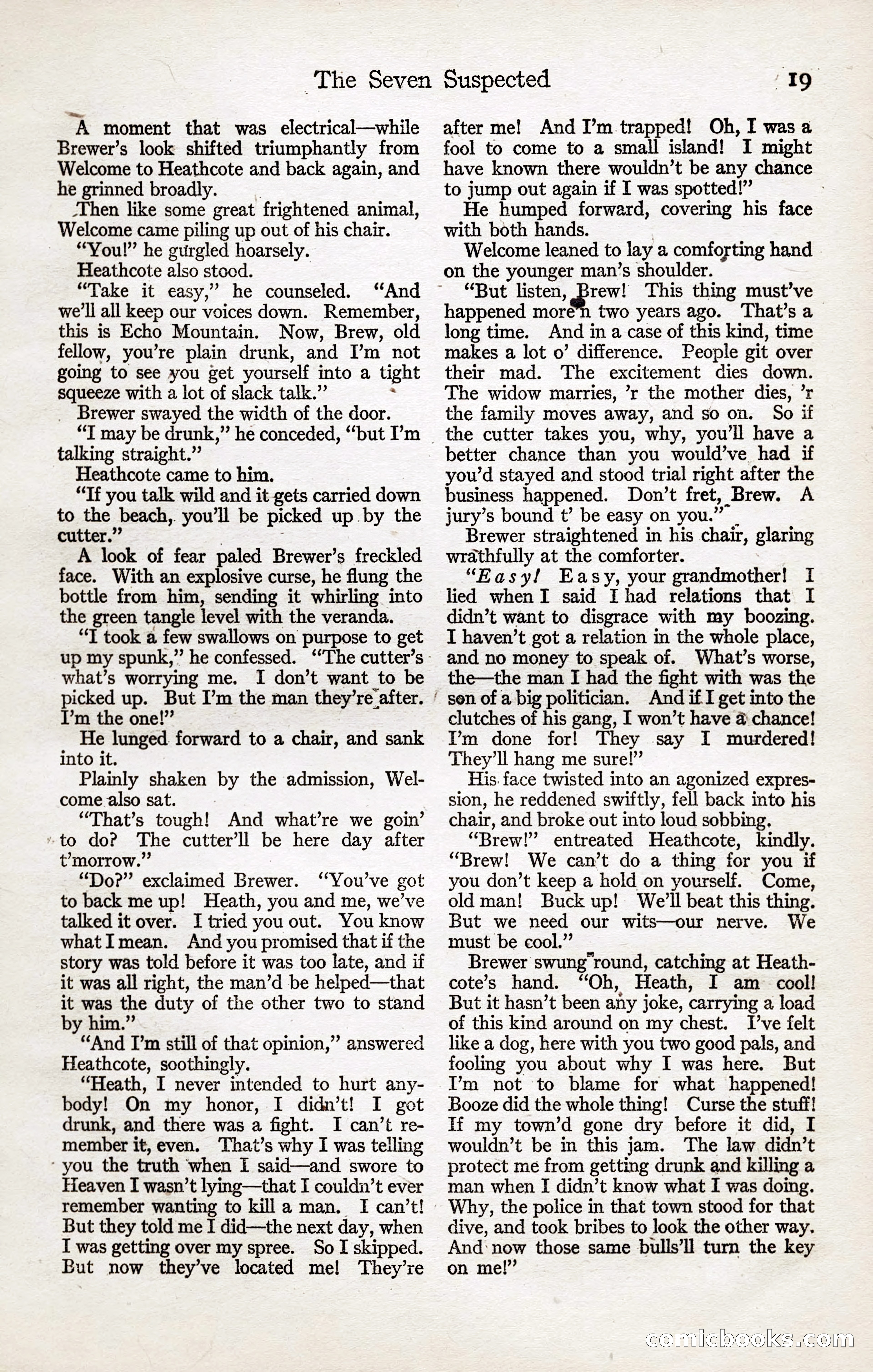 Adventure Magazine, January 20, 1923 — page 21 of 194
