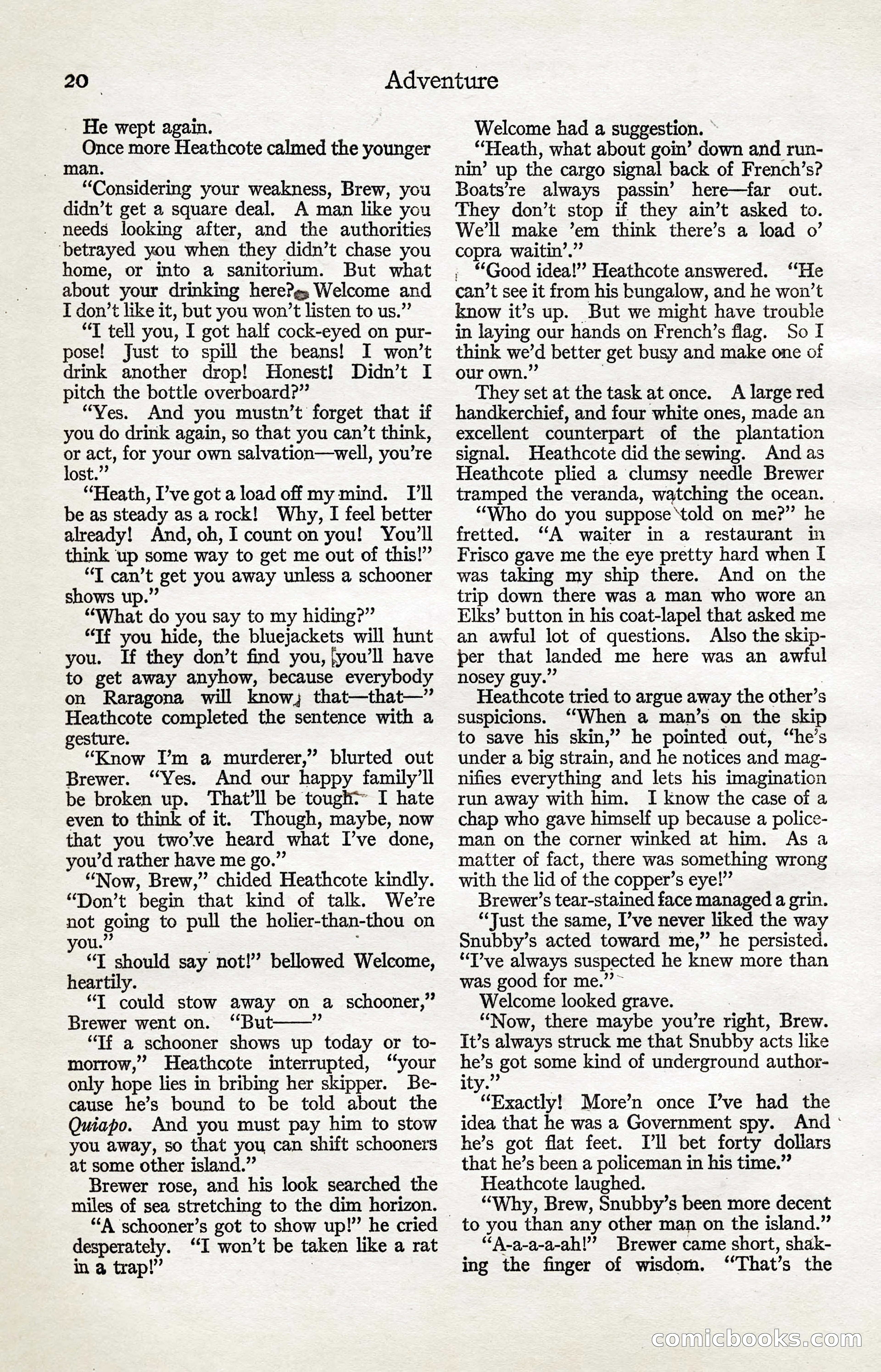 Adventure Magazine, January 20, 1923 — page 22 of 194