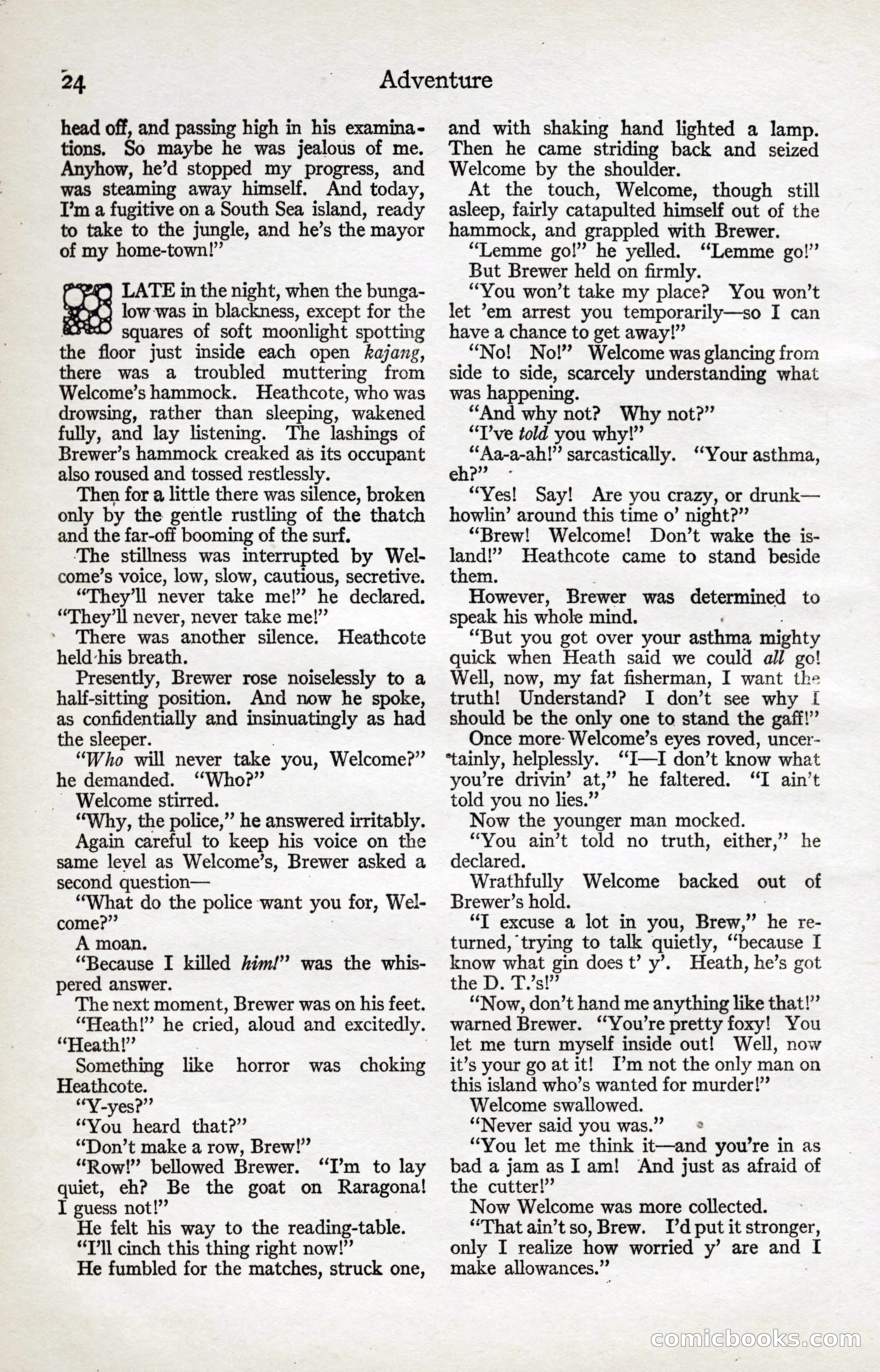Adventure Magazine, January 20, 1923 — page 26 of 194