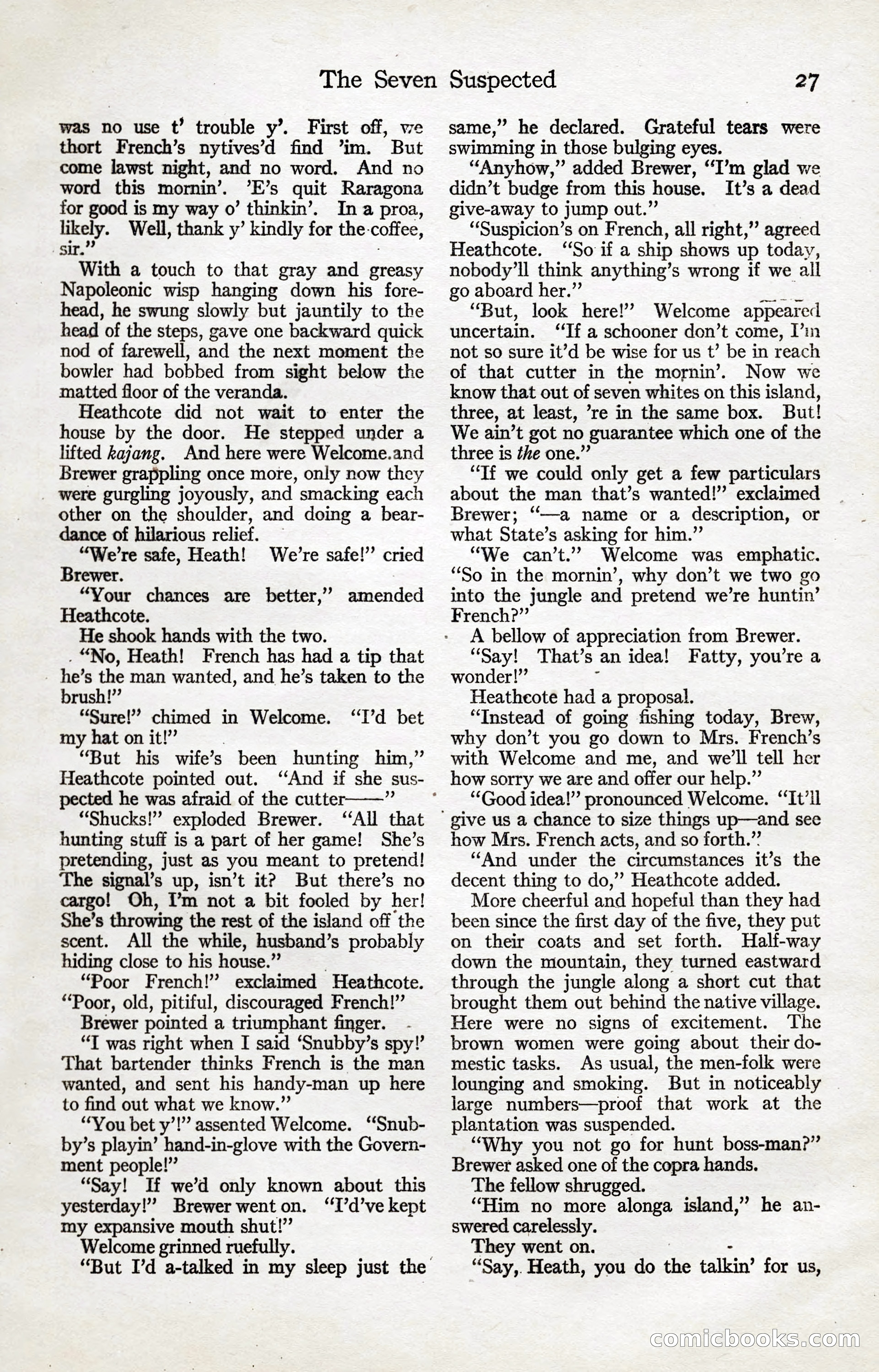 Adventure Magazine, January 20, 1923 — page 29 of 194