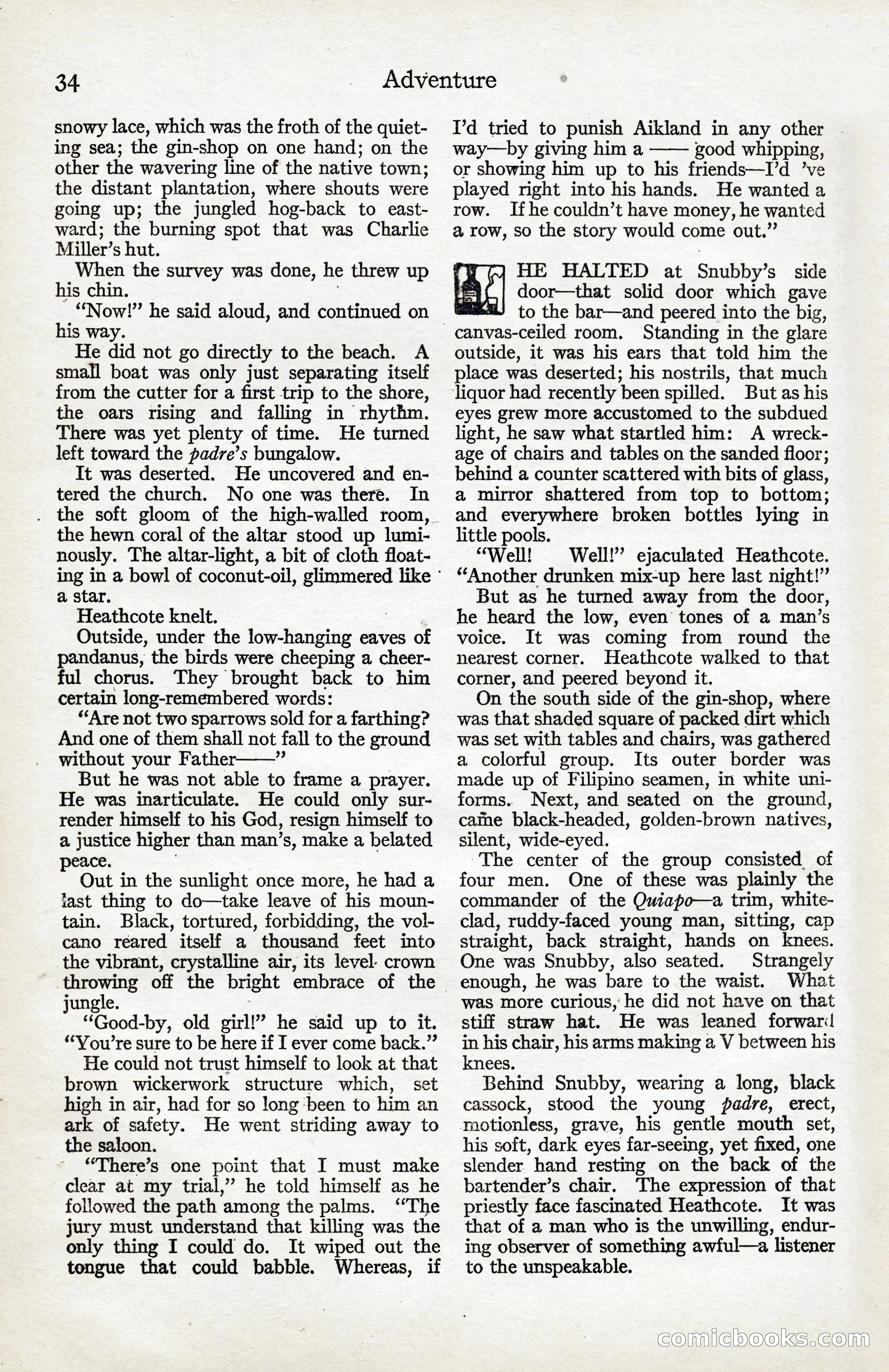 Adventure Magazine, January 20, 1923 — page 36 of 194