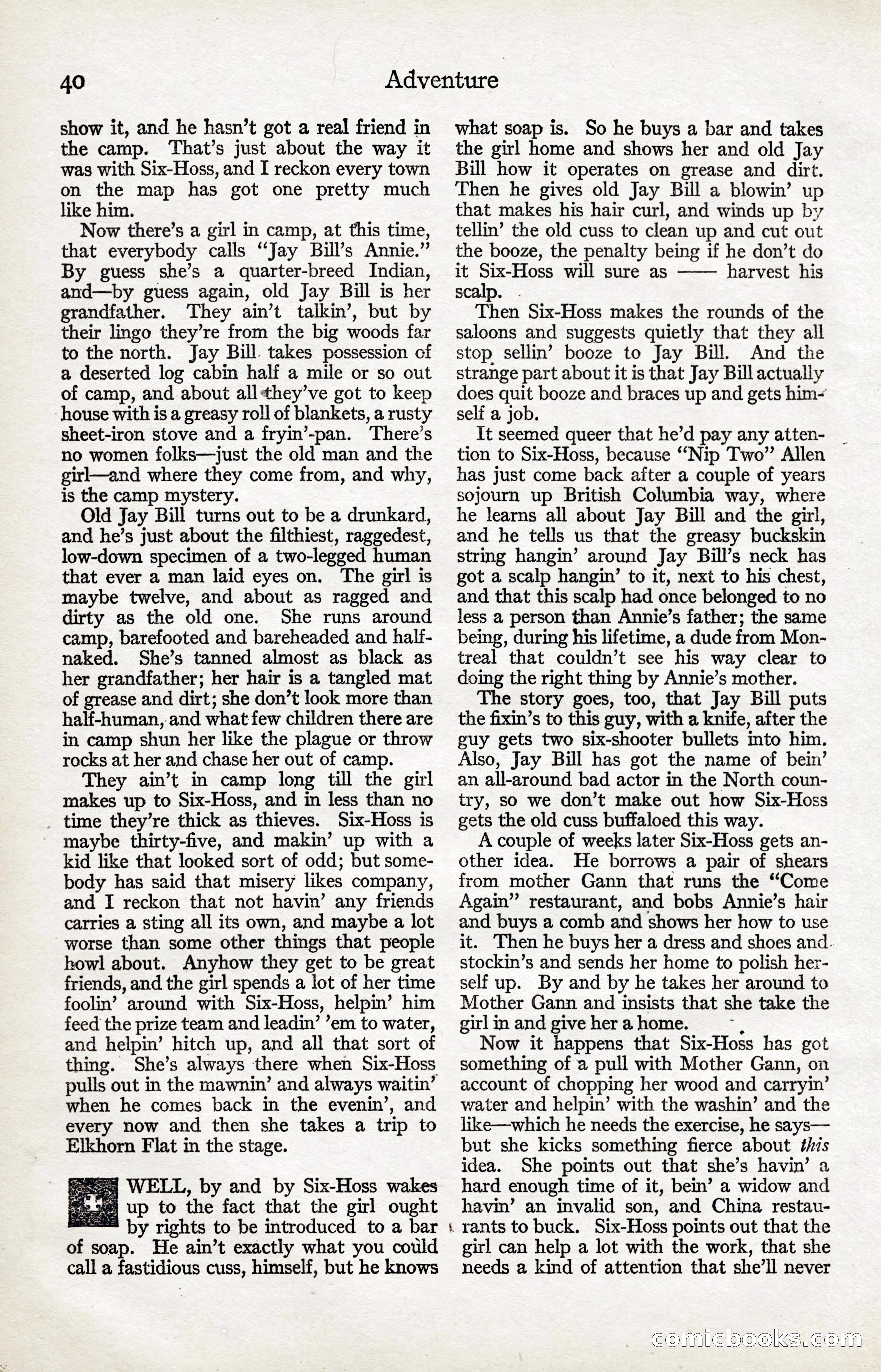 Adventure Magazine, January 20, 1923 — page 42 of 194