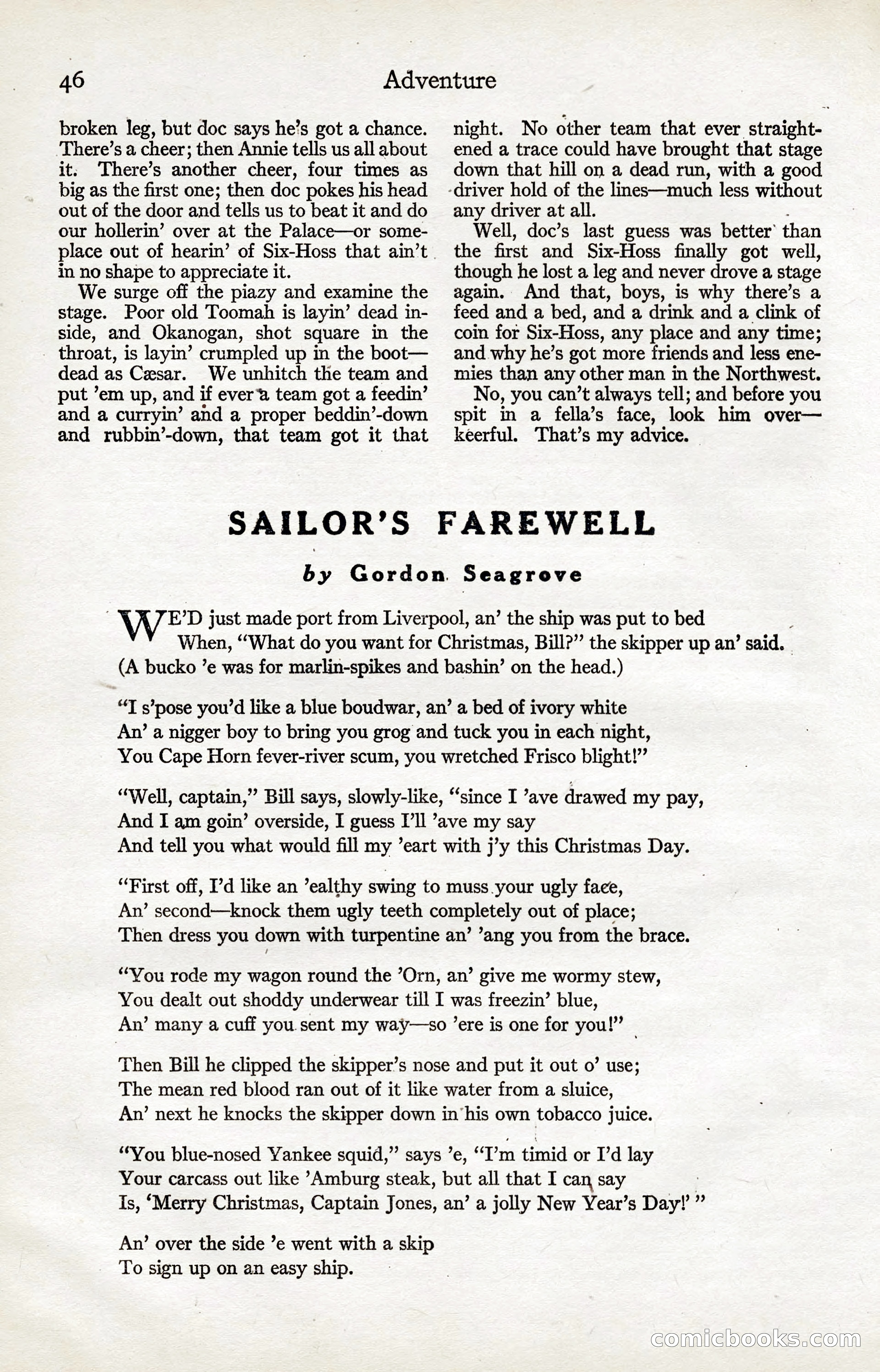 Adventure Magazine, January 20, 1923 — page 48 of 194