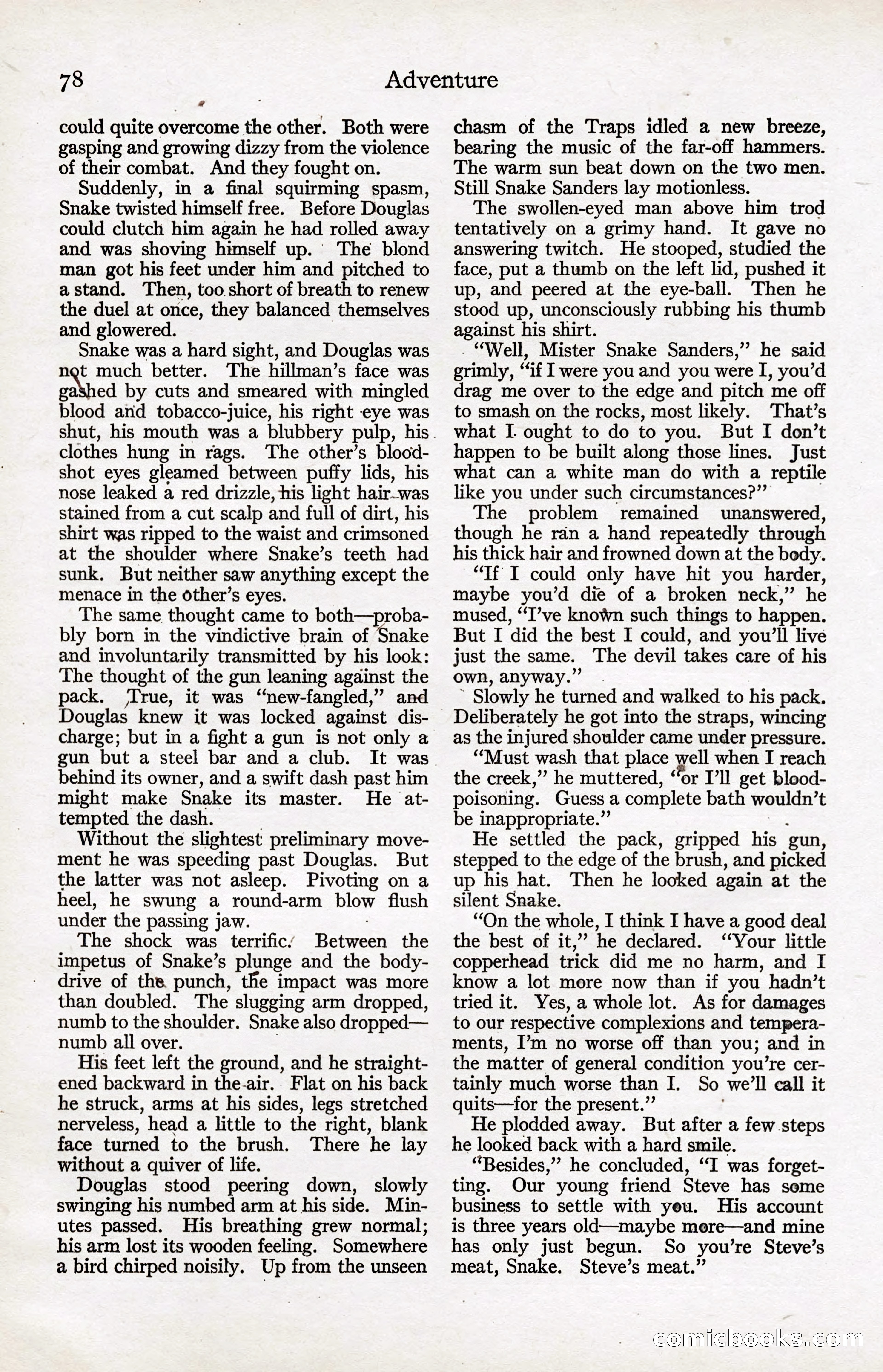 Adventure Magazine, January 20, 1923 — page 80 of 194
