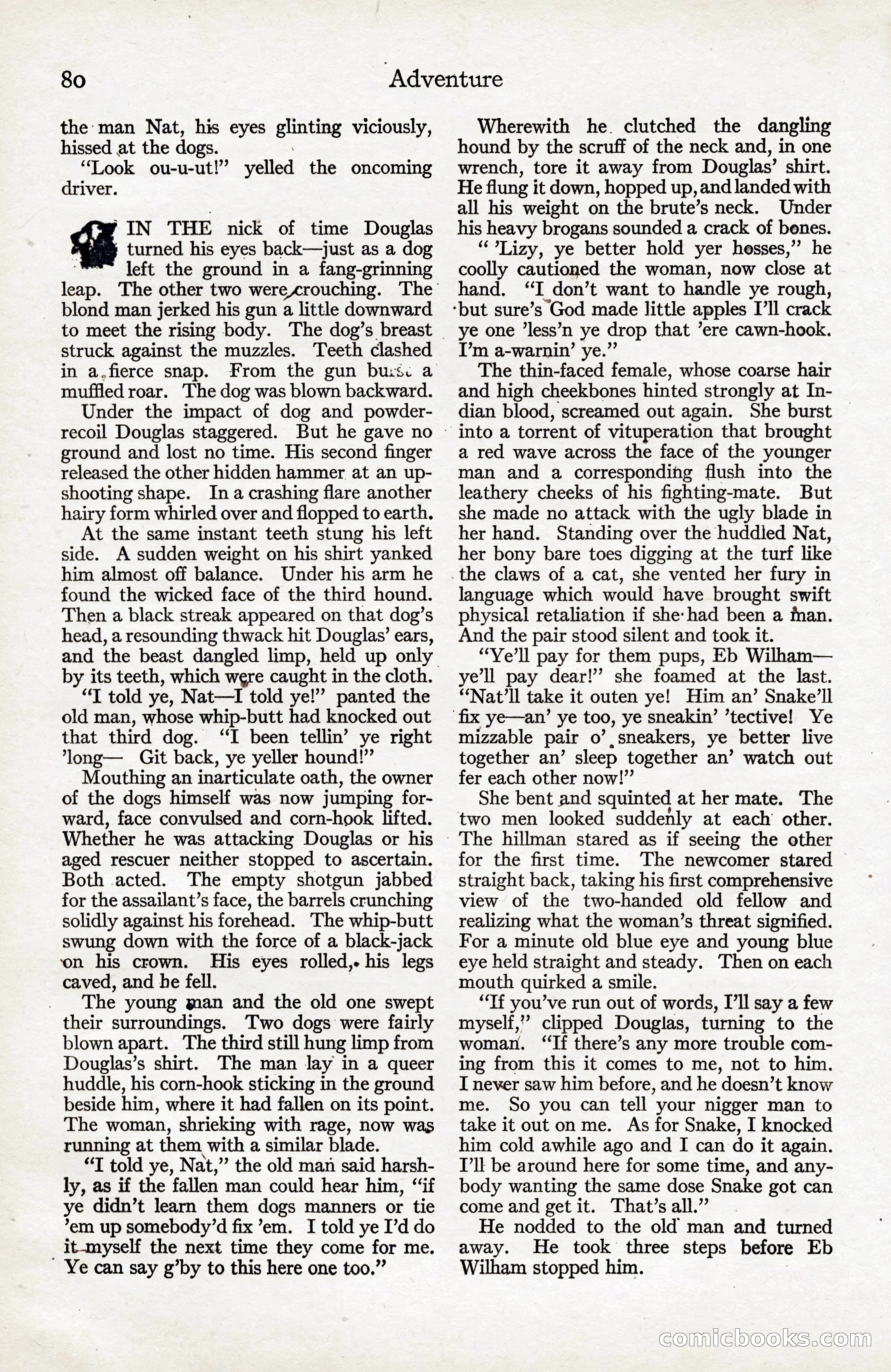 Adventure Magazine, January 20, 1923 — page 82 of 194