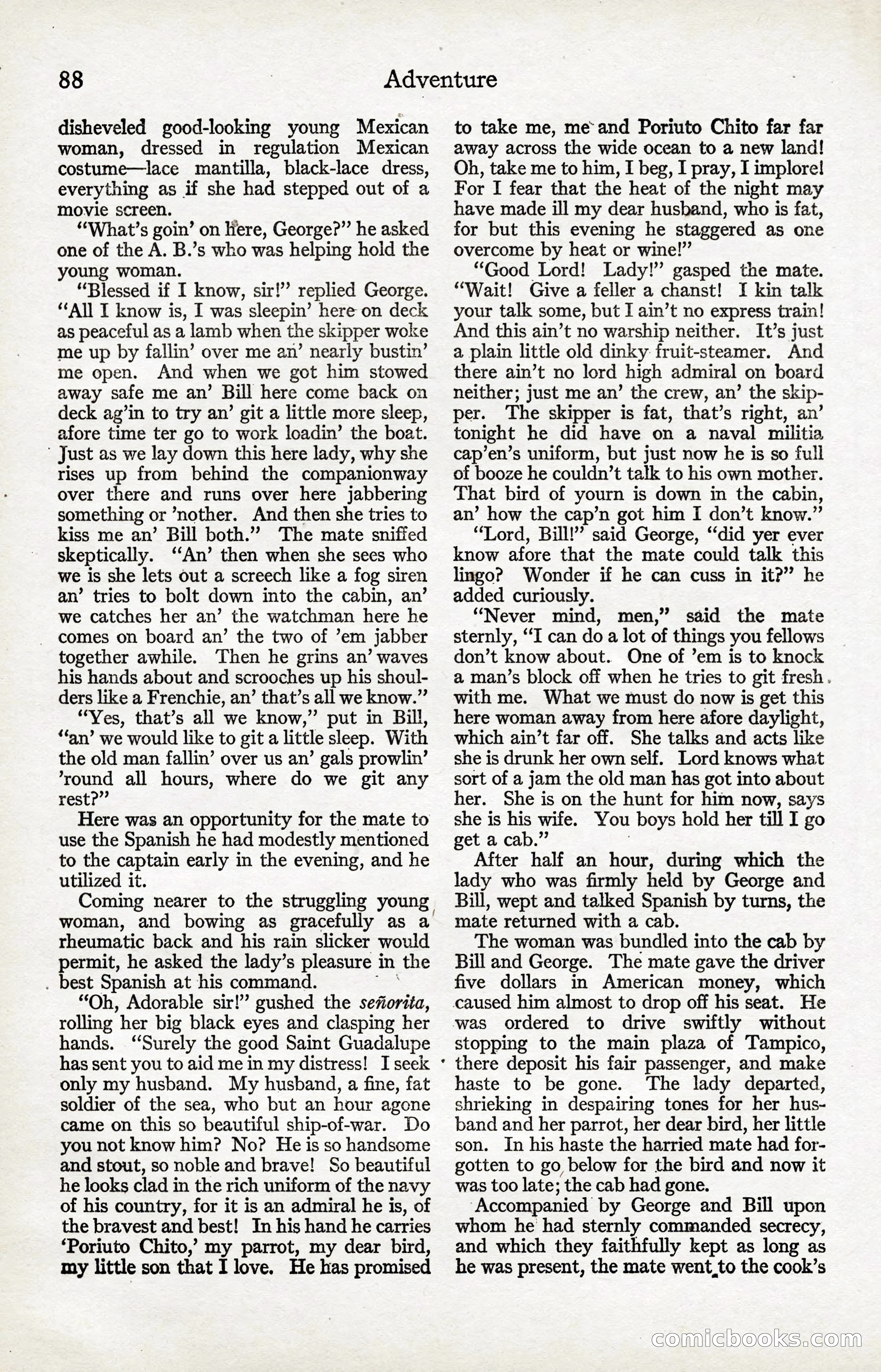 Adventure Magazine, January 20, 1923 — page 90 of 194