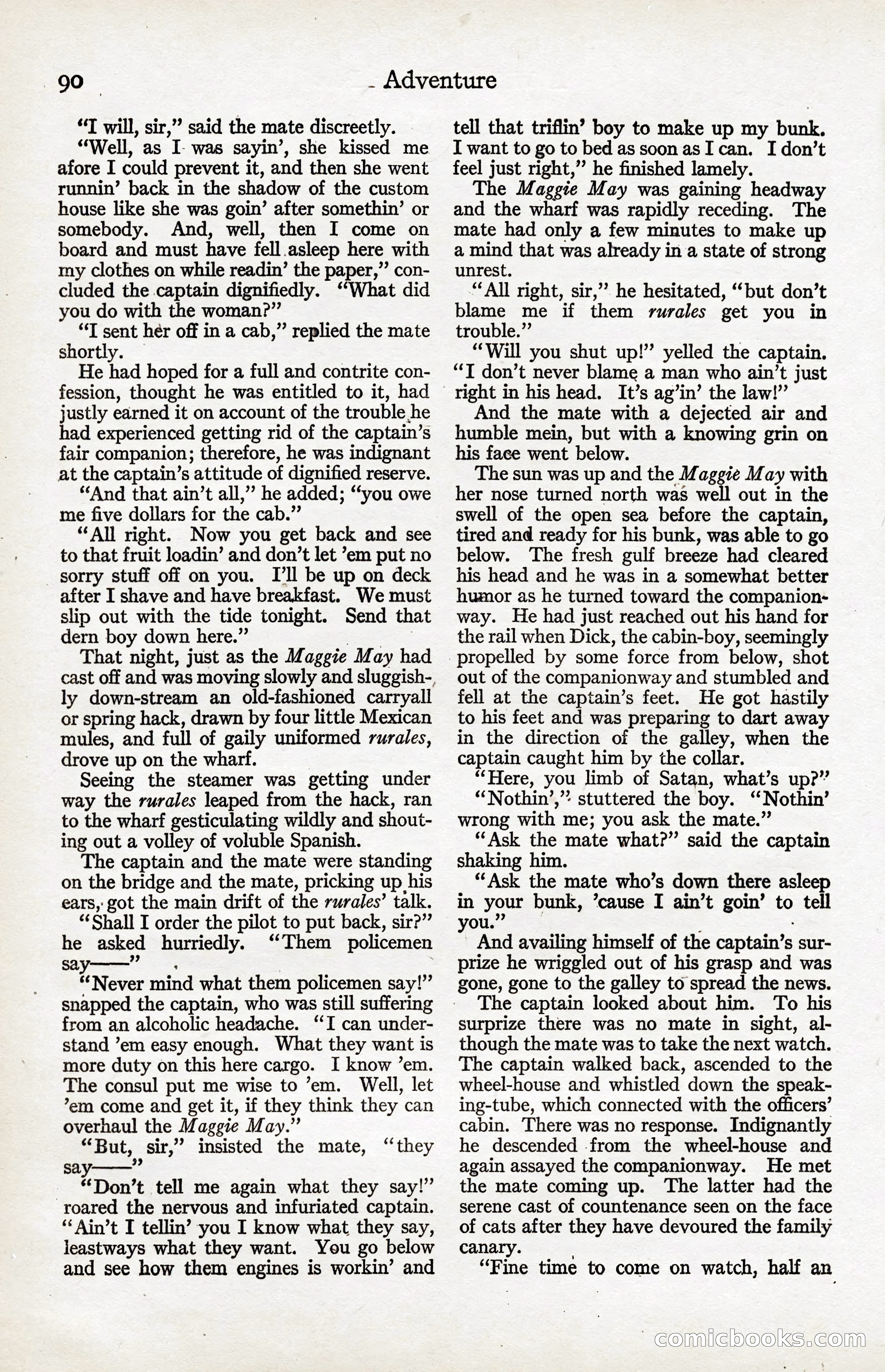 Adventure Magazine, January 20, 1923 — page 92 of 194