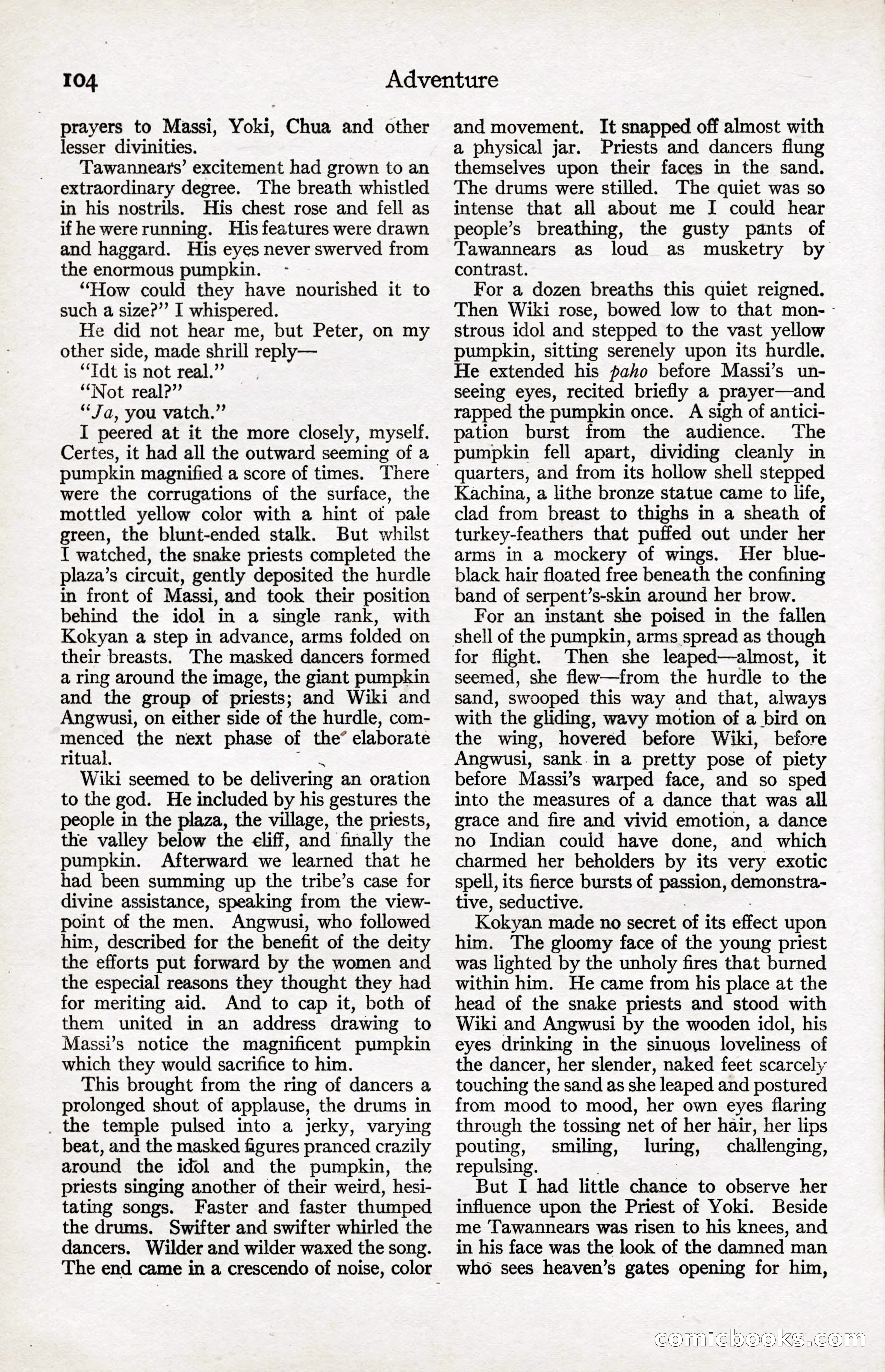 Adventure Magazine, January 20, 1923 — page 106 of 194