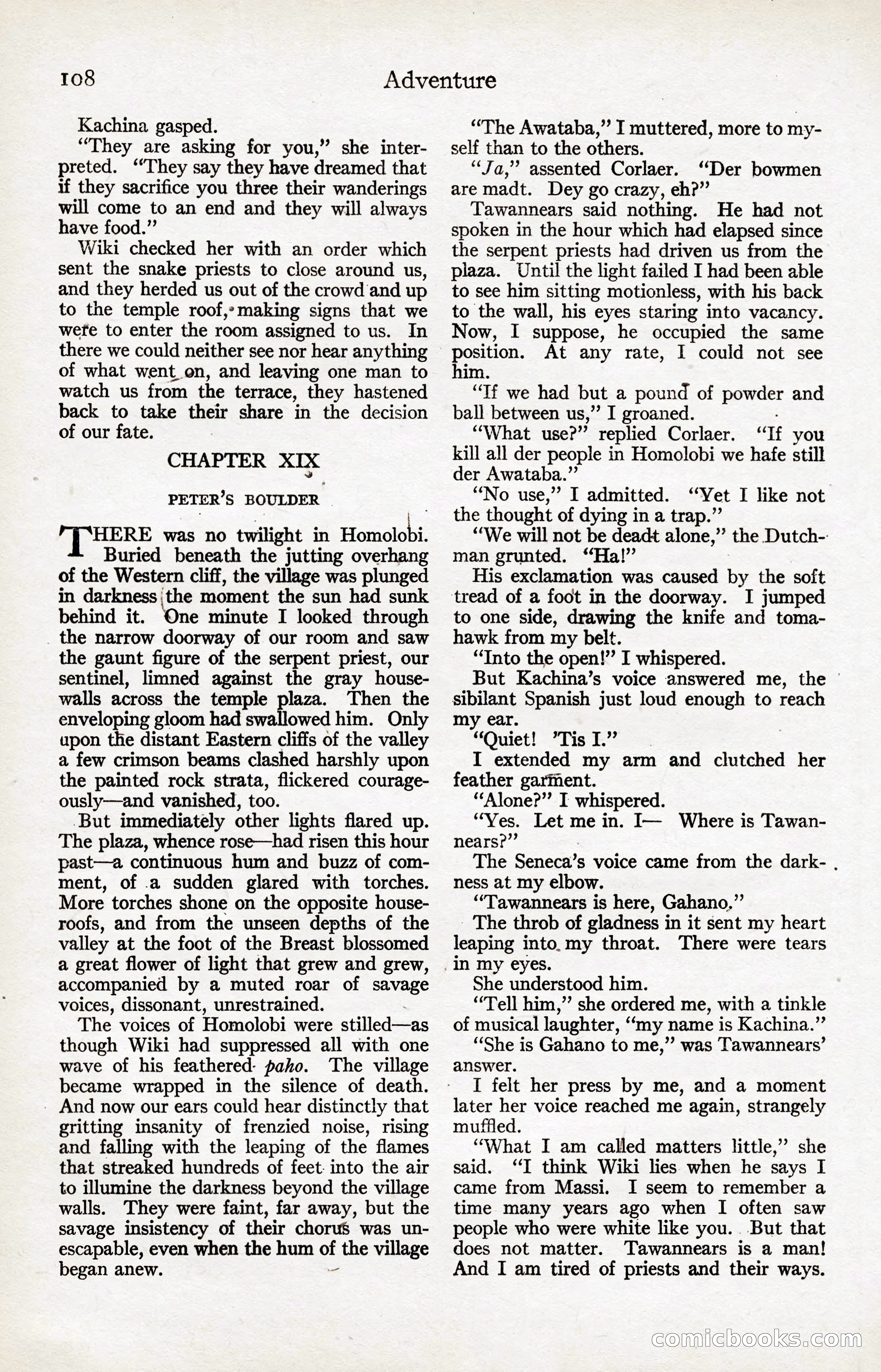 Adventure Magazine, January 20, 1923 — page 110 of 194