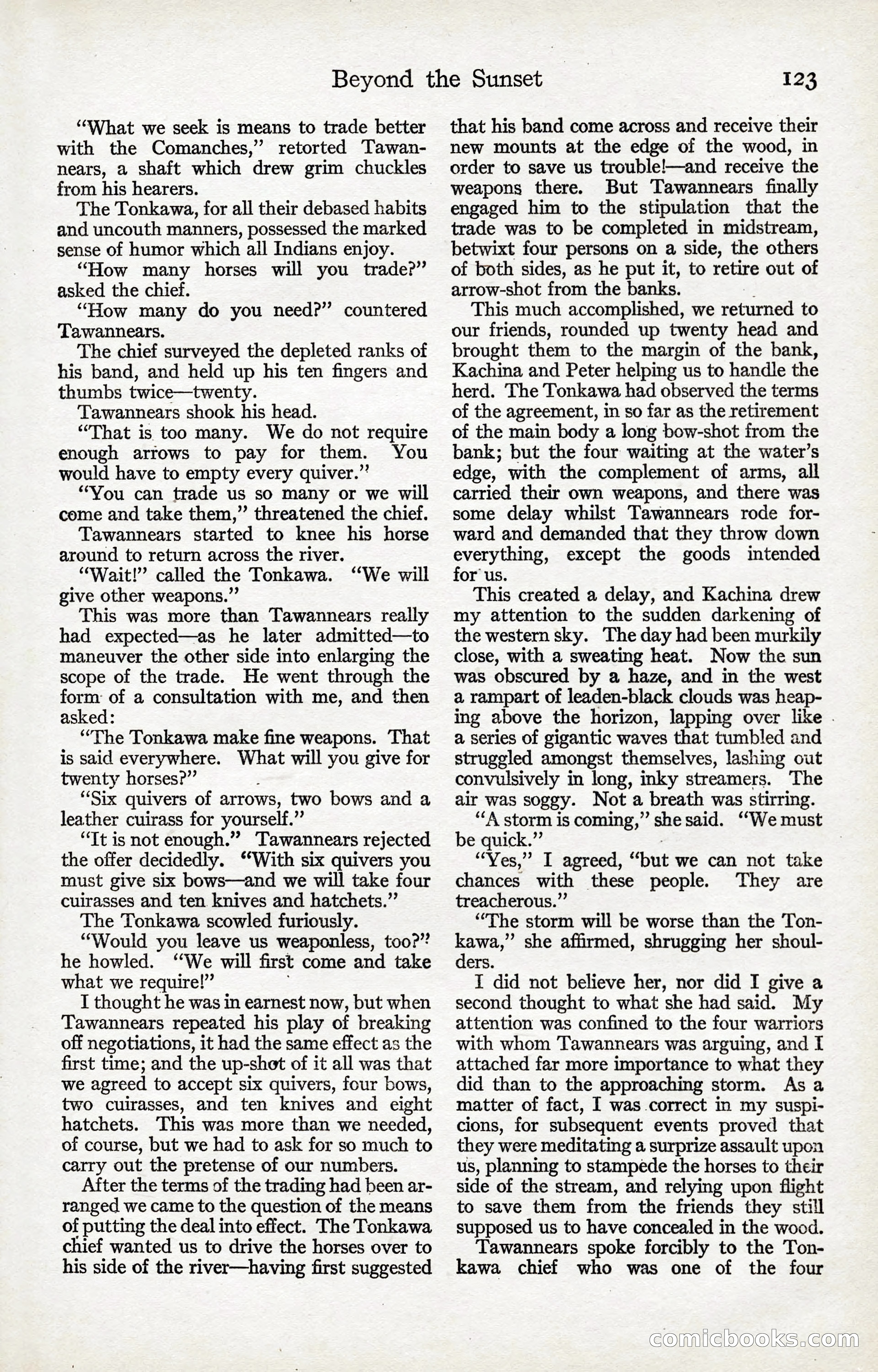 Adventure Magazine, January 20, 1923 — page 125 of 194