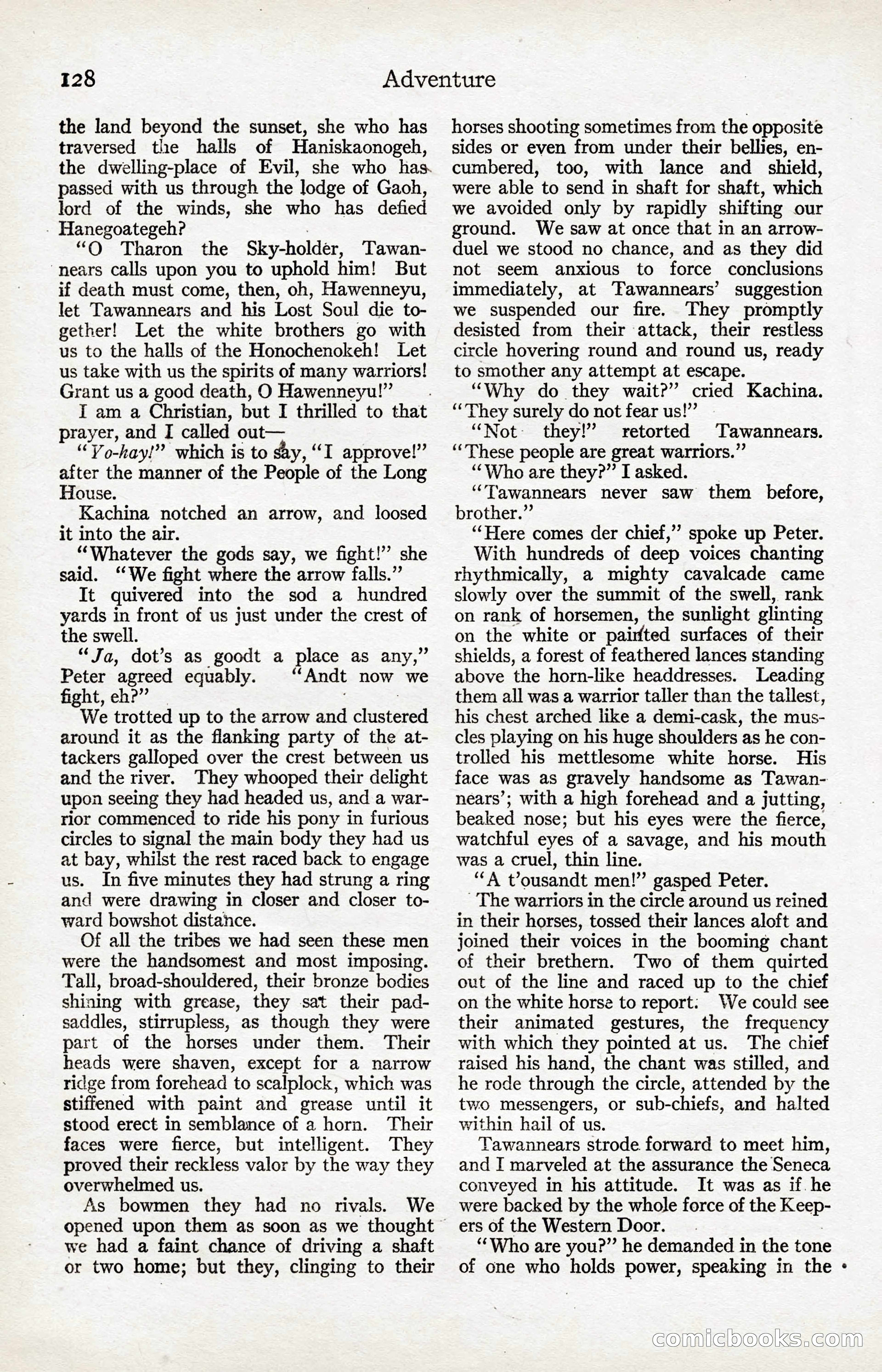 Adventure Magazine, January 20, 1923 — page 130 of 194