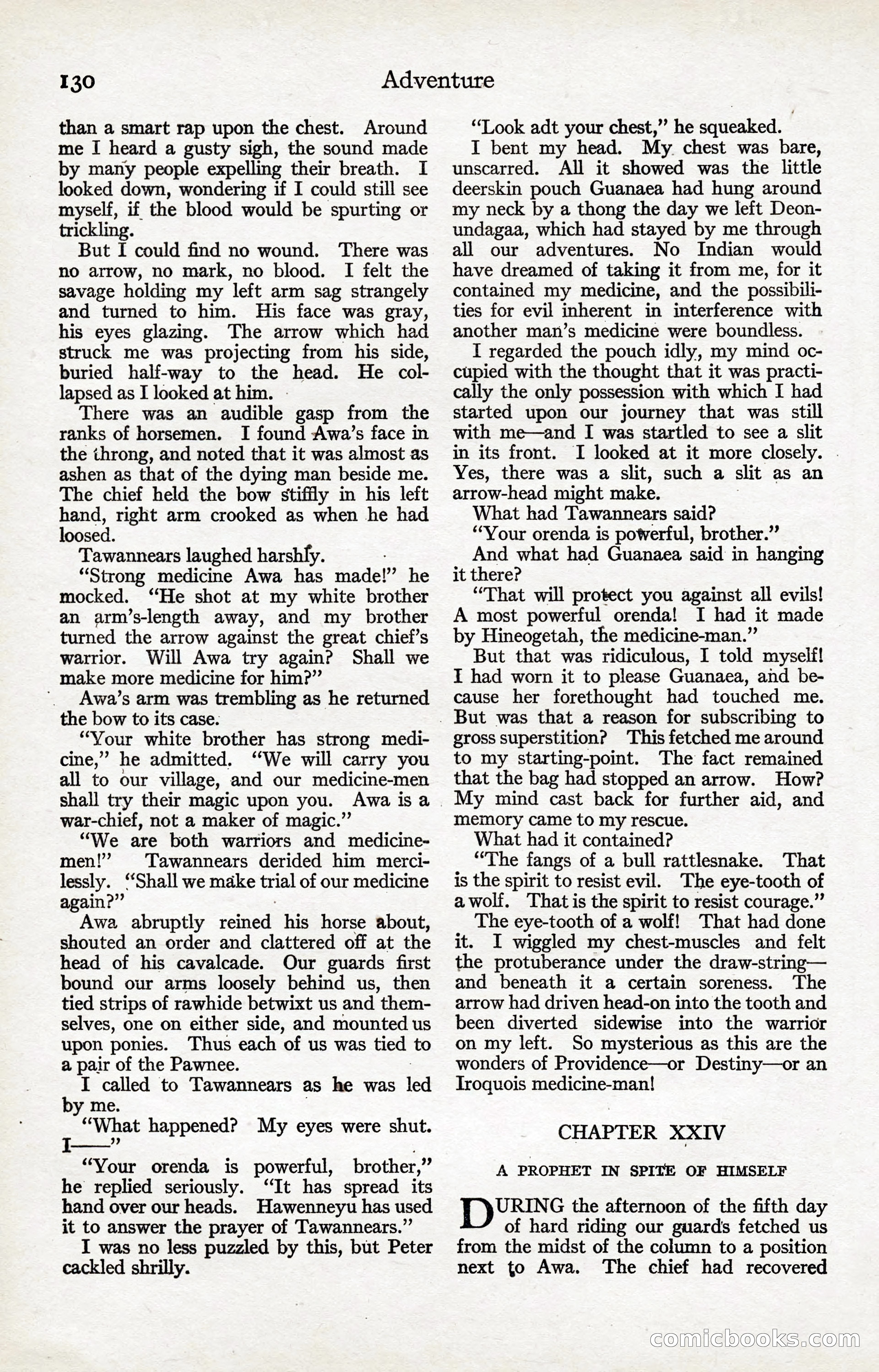 Adventure Magazine, January 20, 1923 — page 132 of 194