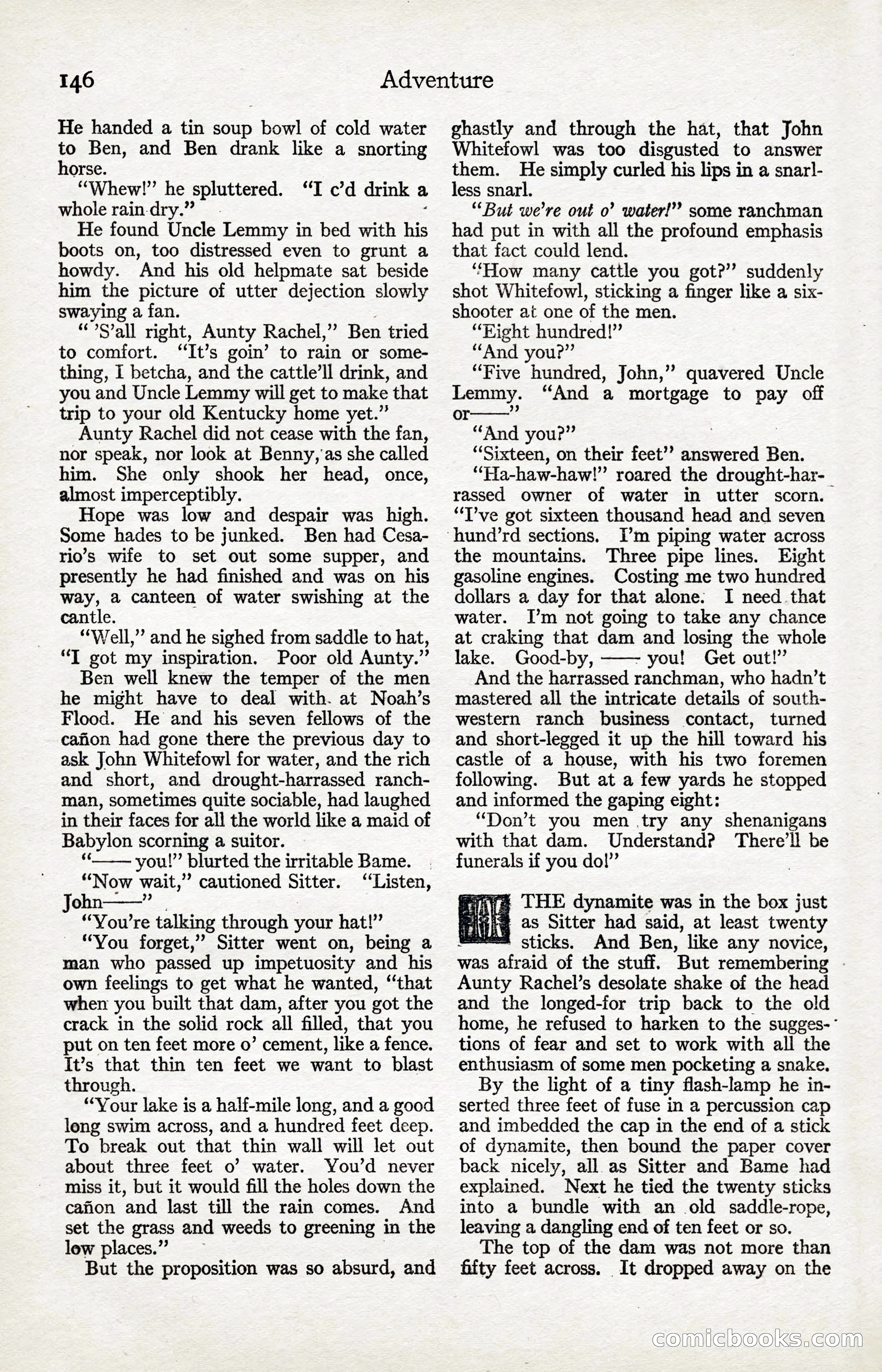 Adventure Magazine, January 20, 1923 — page 148 of 194