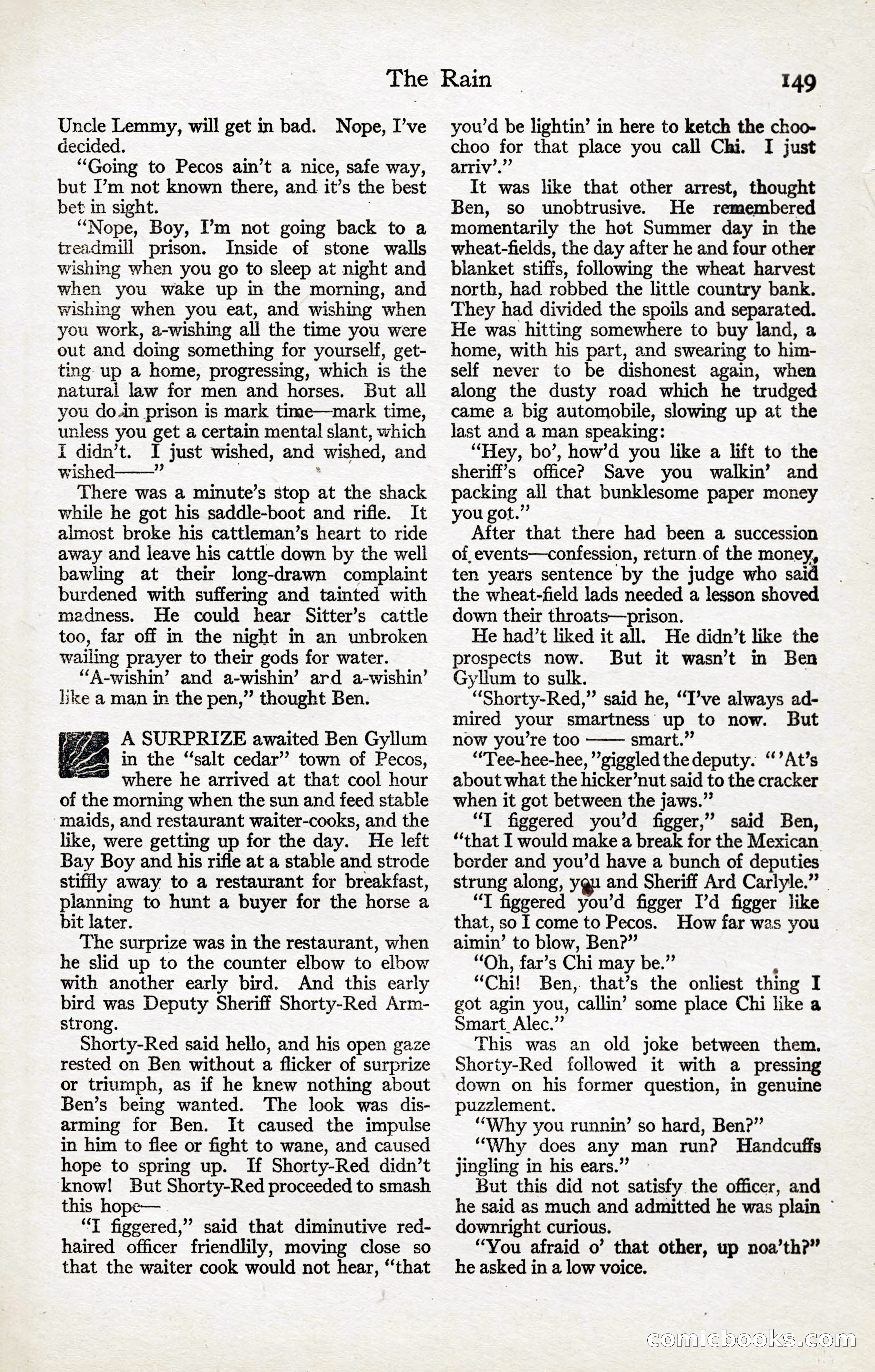 Adventure Magazine, January 20, 1923 — page 151 of 194
