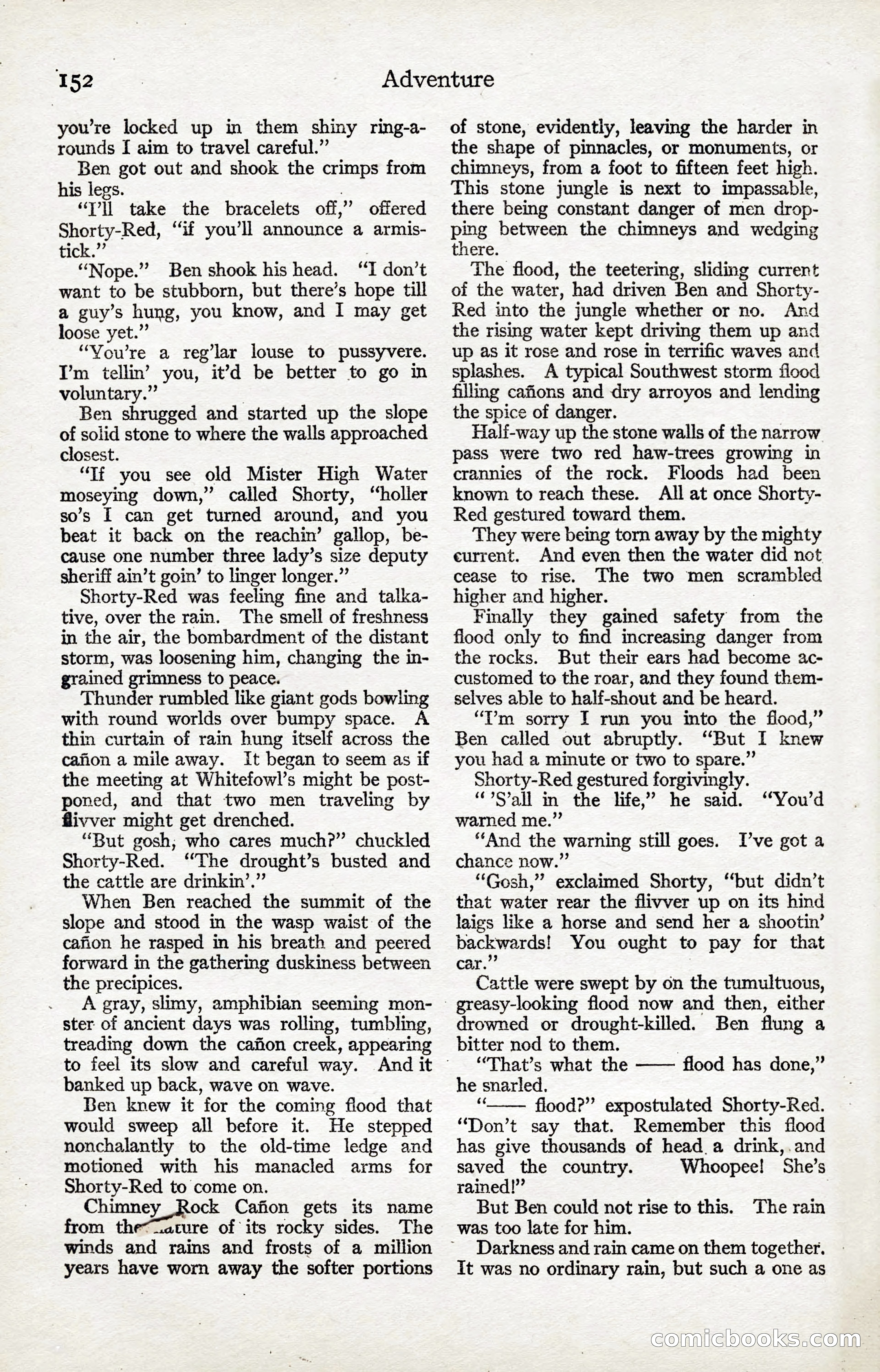 Adventure Magazine, January 20, 1923 — page 154 of 194