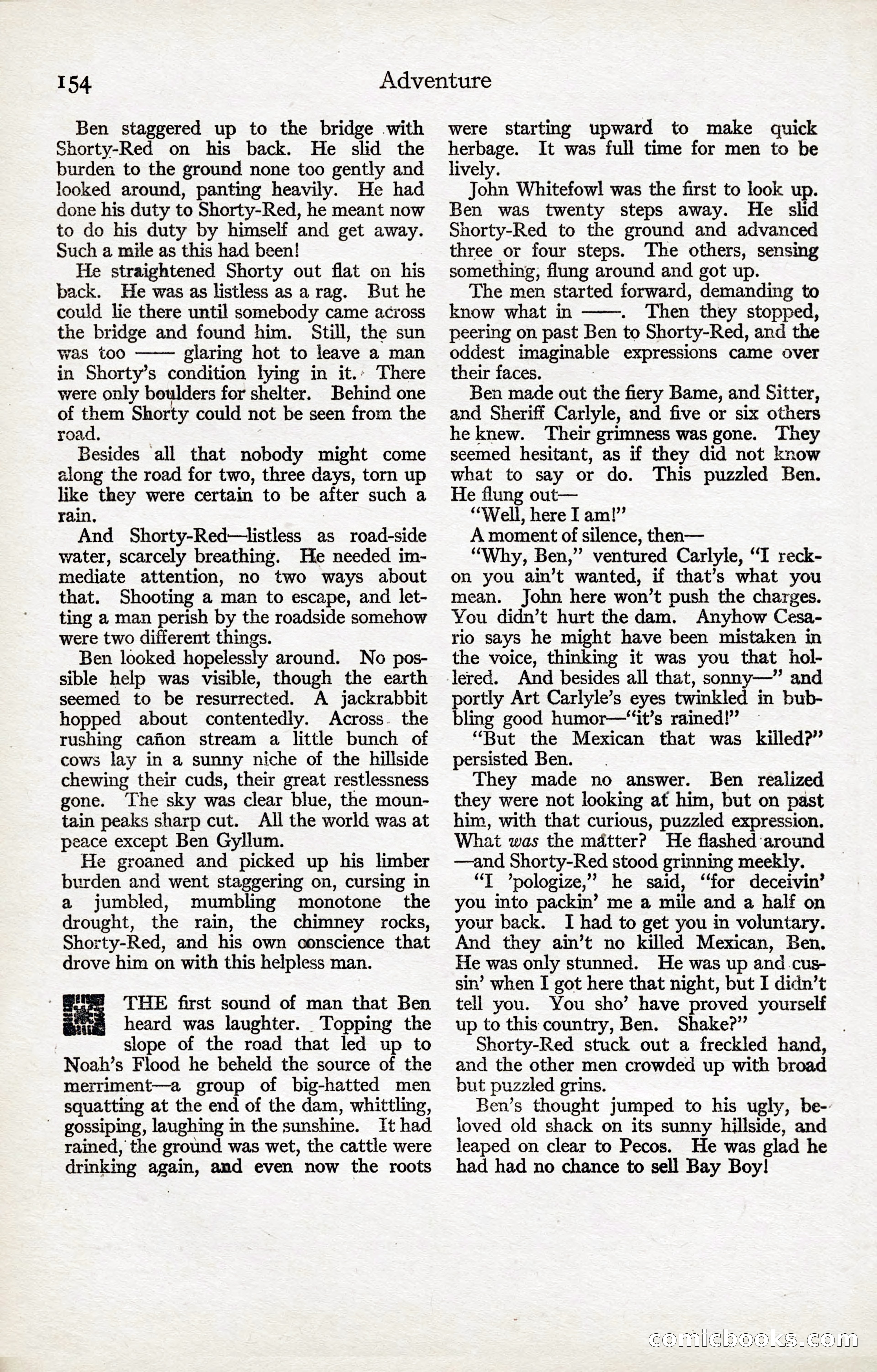 Adventure Magazine, January 20, 1923 — page 156 of 194