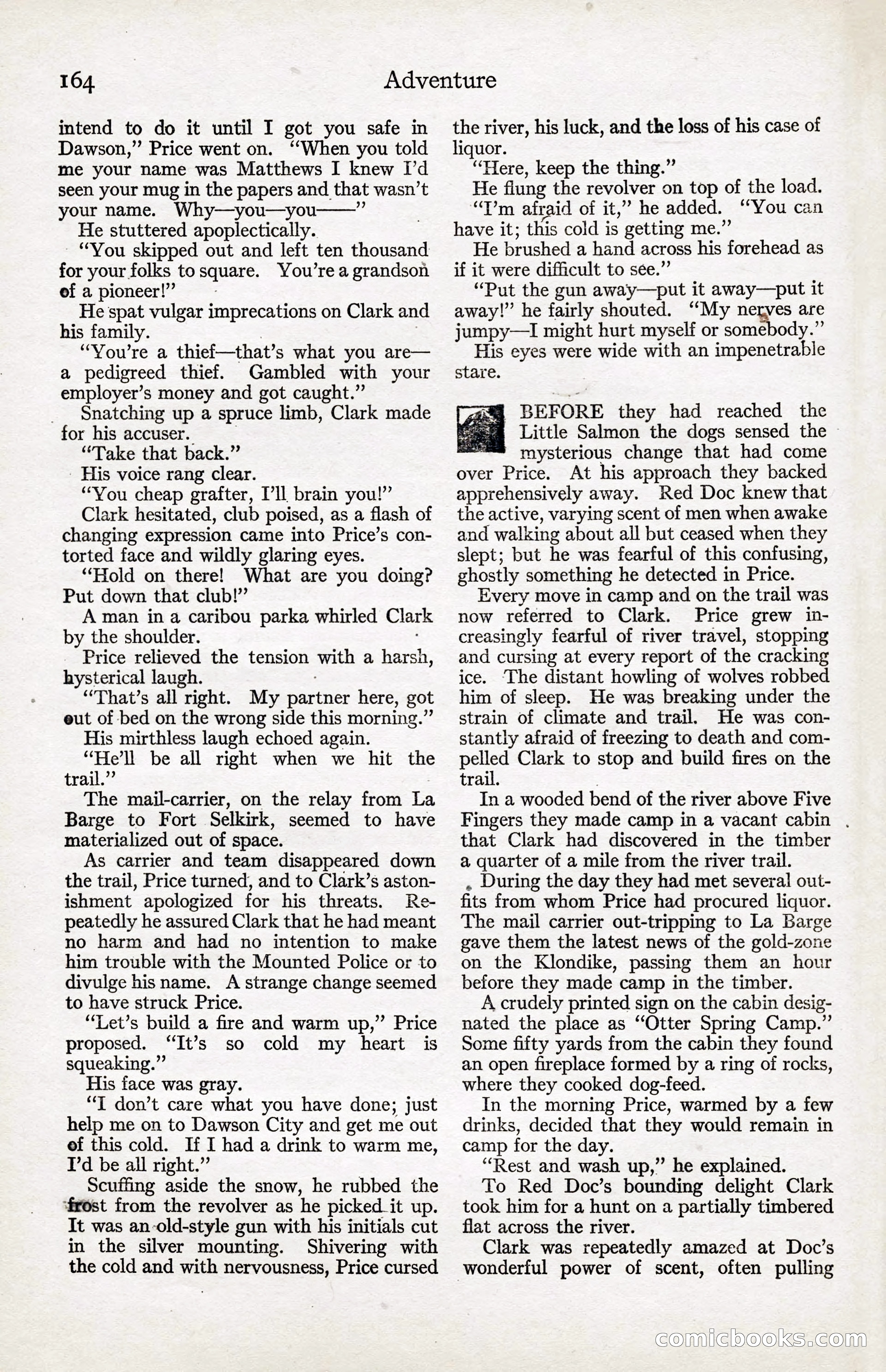 Adventure Magazine, January 20, 1923 — page 166 of 194