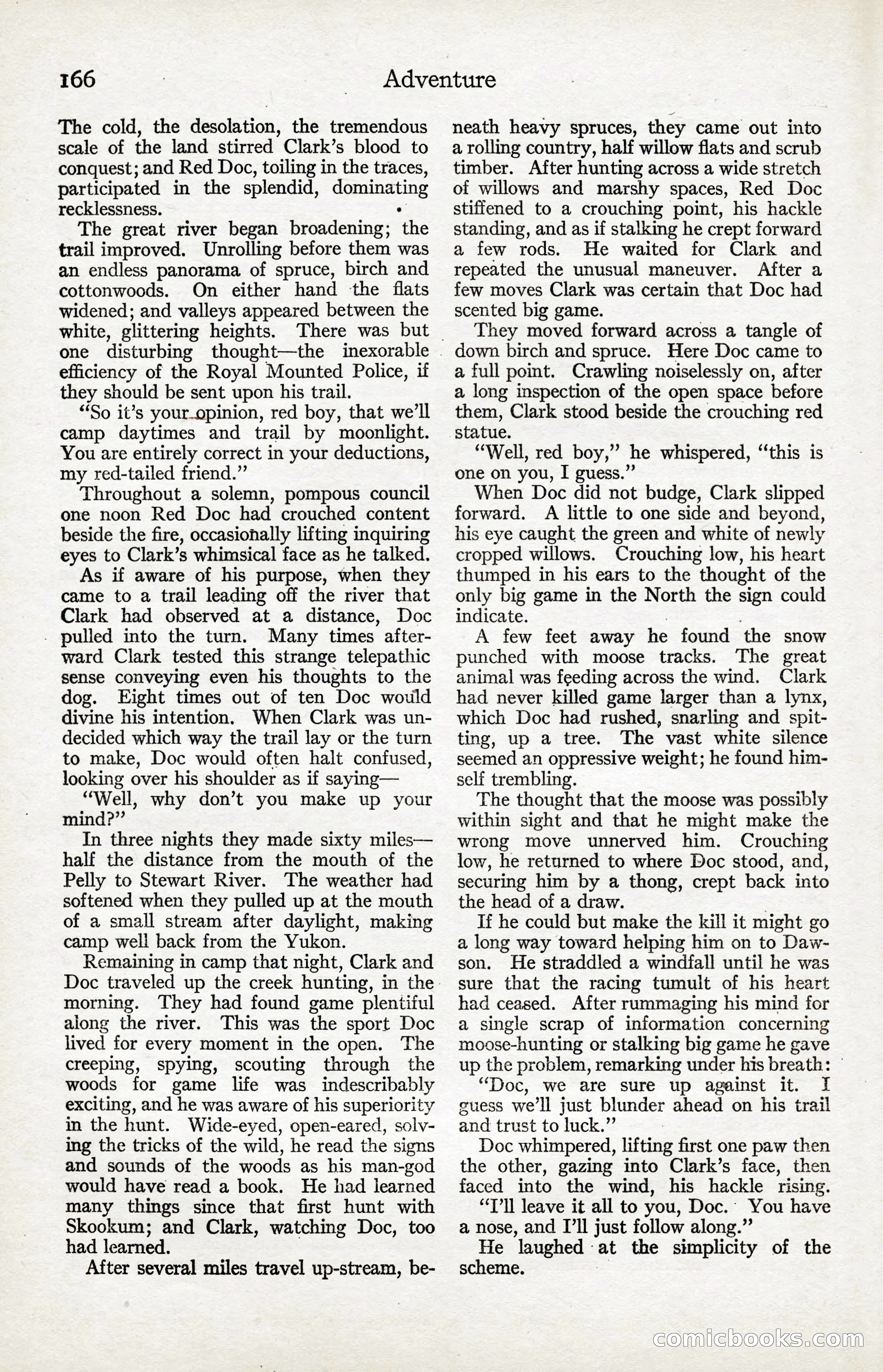 Adventure Magazine, January 20, 1923 — page 168 of 194