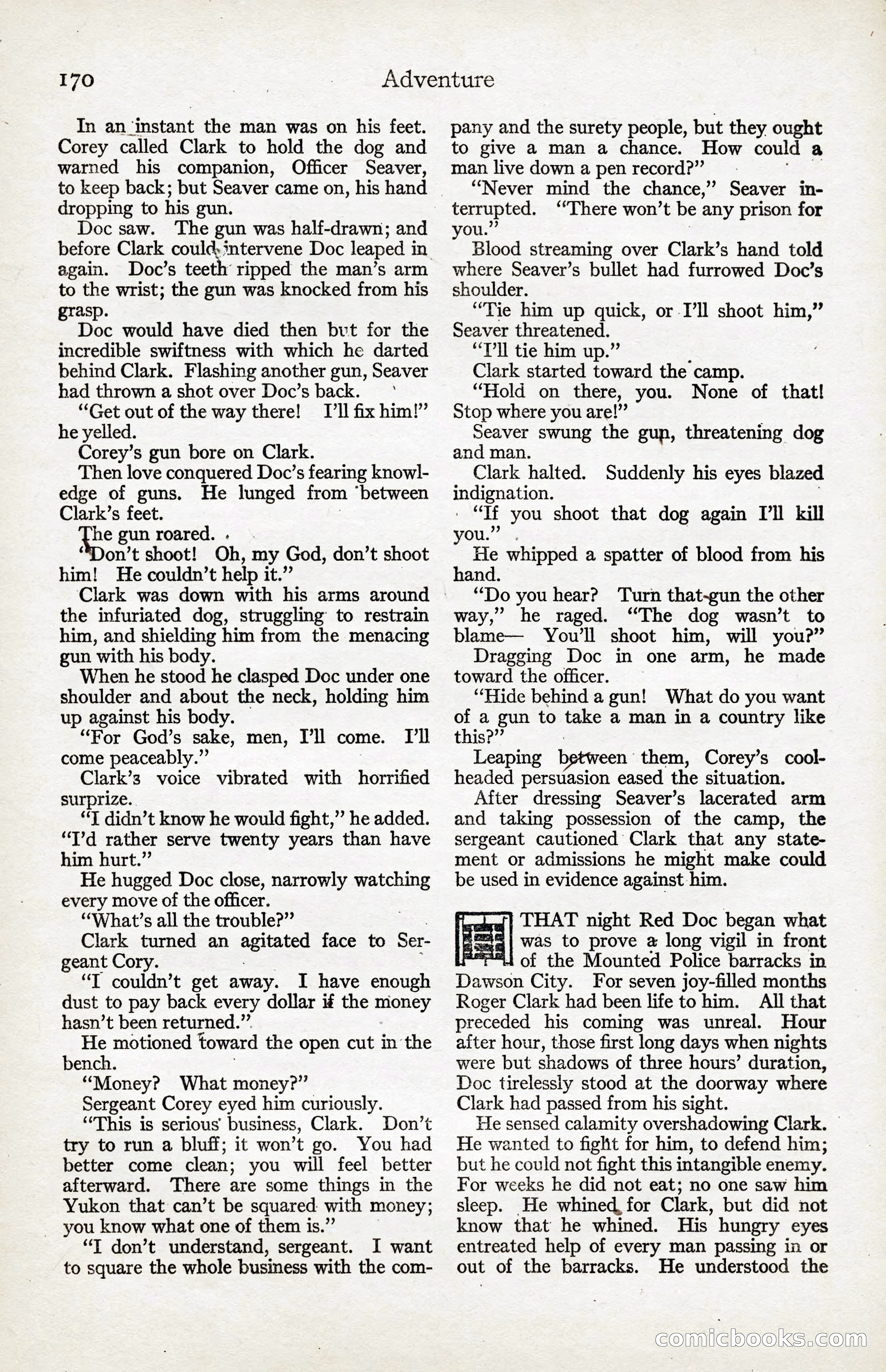 Adventure Magazine, January 20, 1923 — page 172 of 194