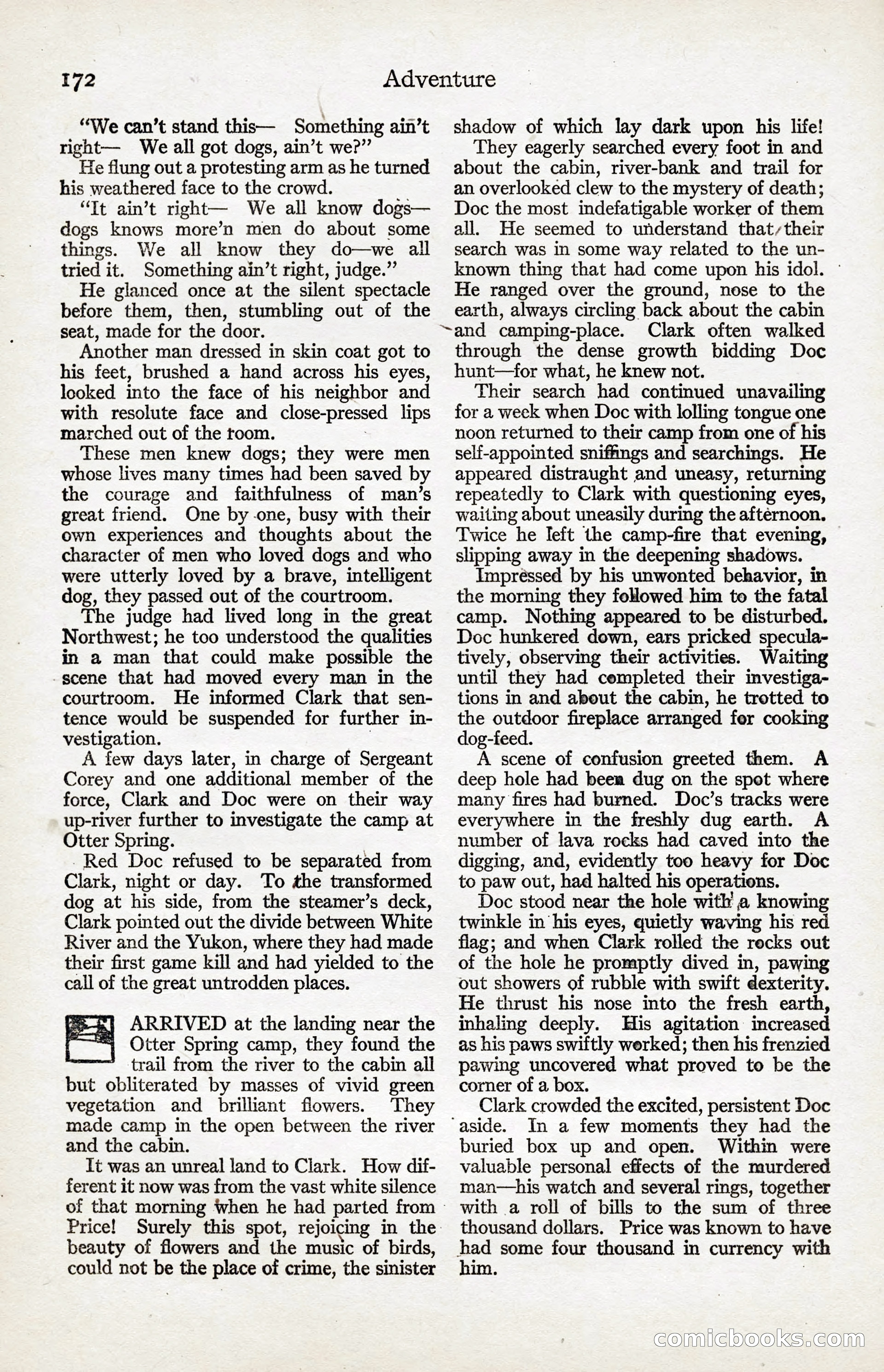 Adventure Magazine, January 20, 1923 — page 174 of 194