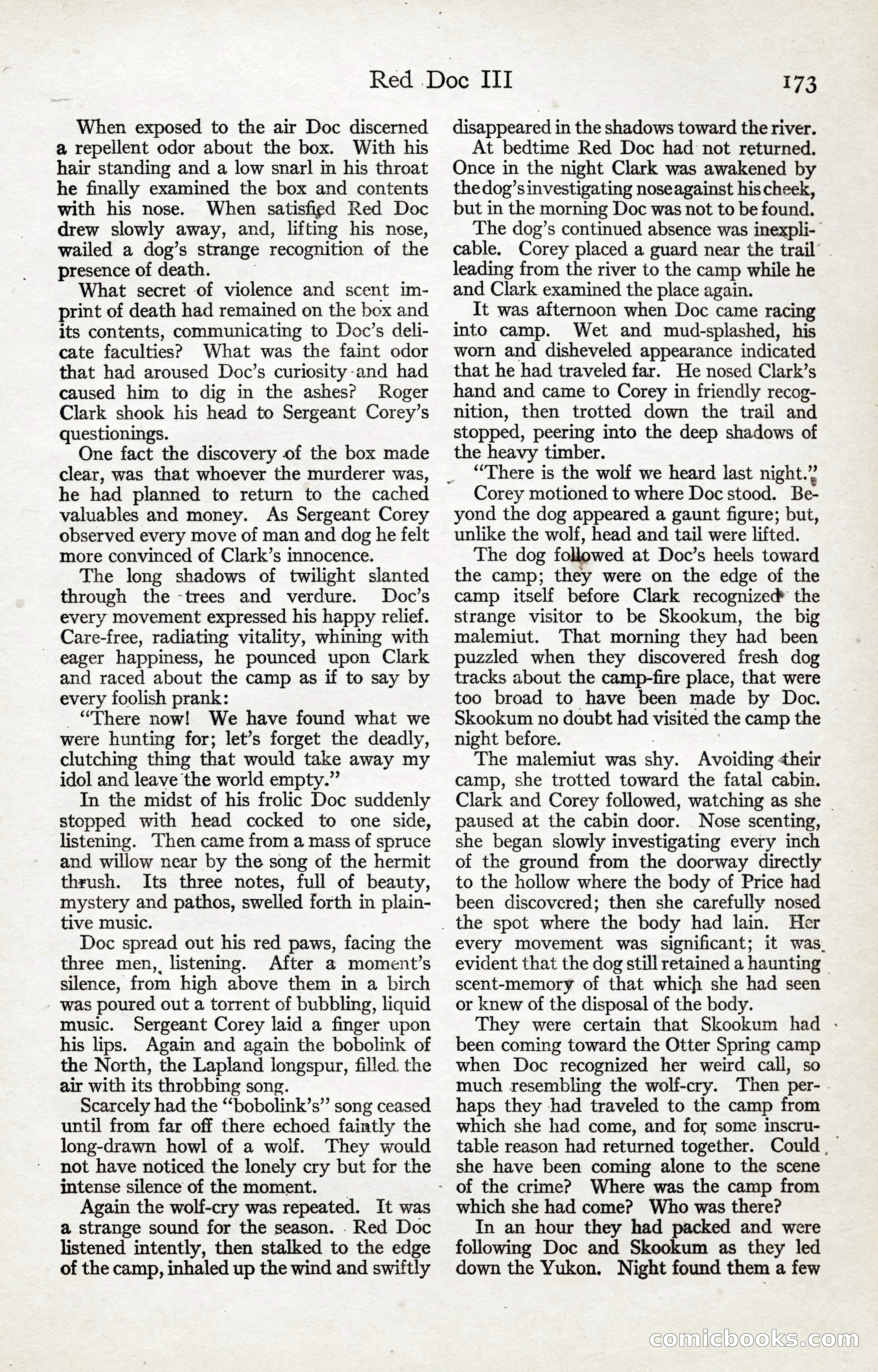 Adventure Magazine, January 20, 1923 — page 175 of 194