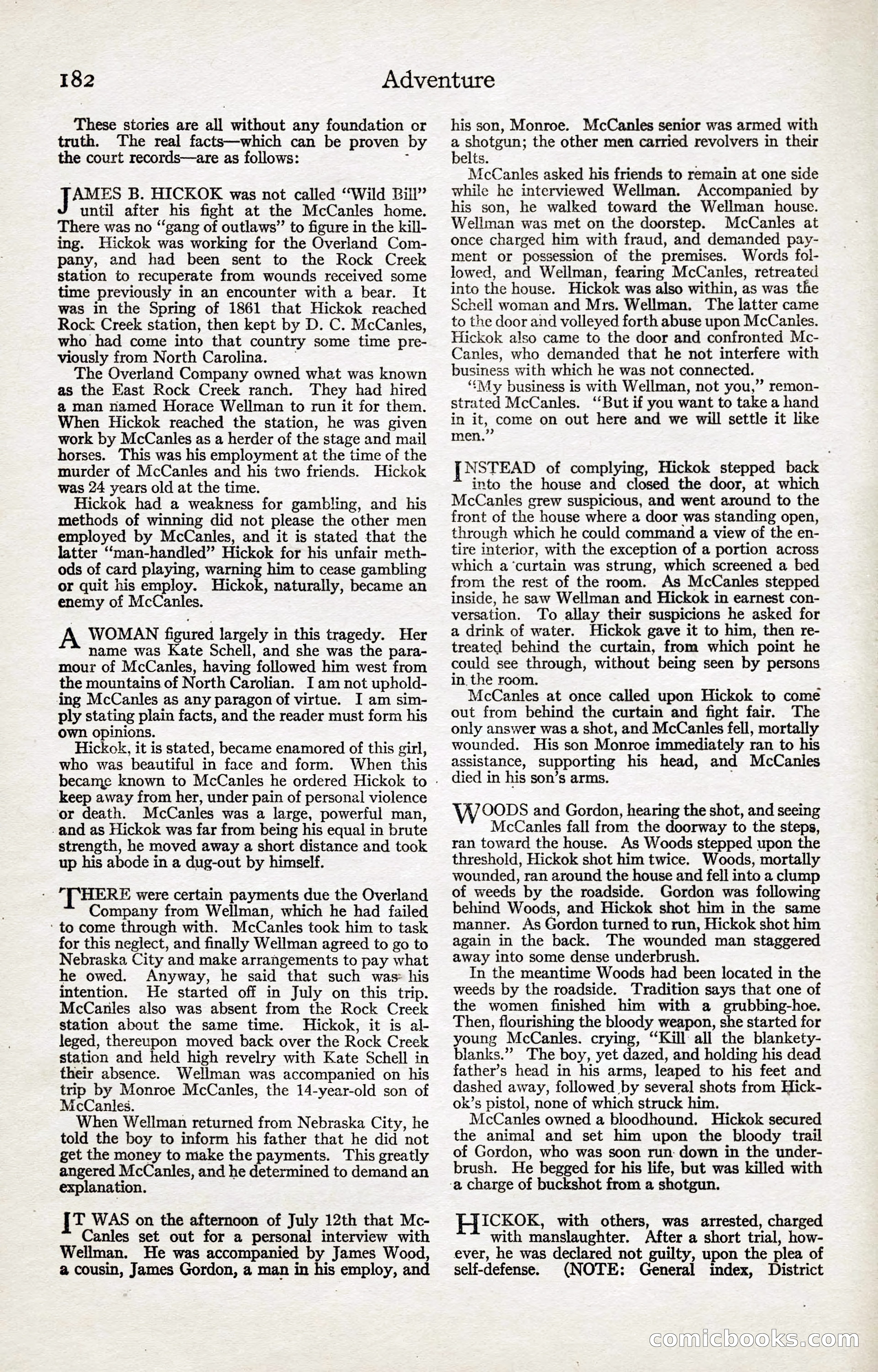 Adventure Magazine, January 20, 1923 — page 184 of 194