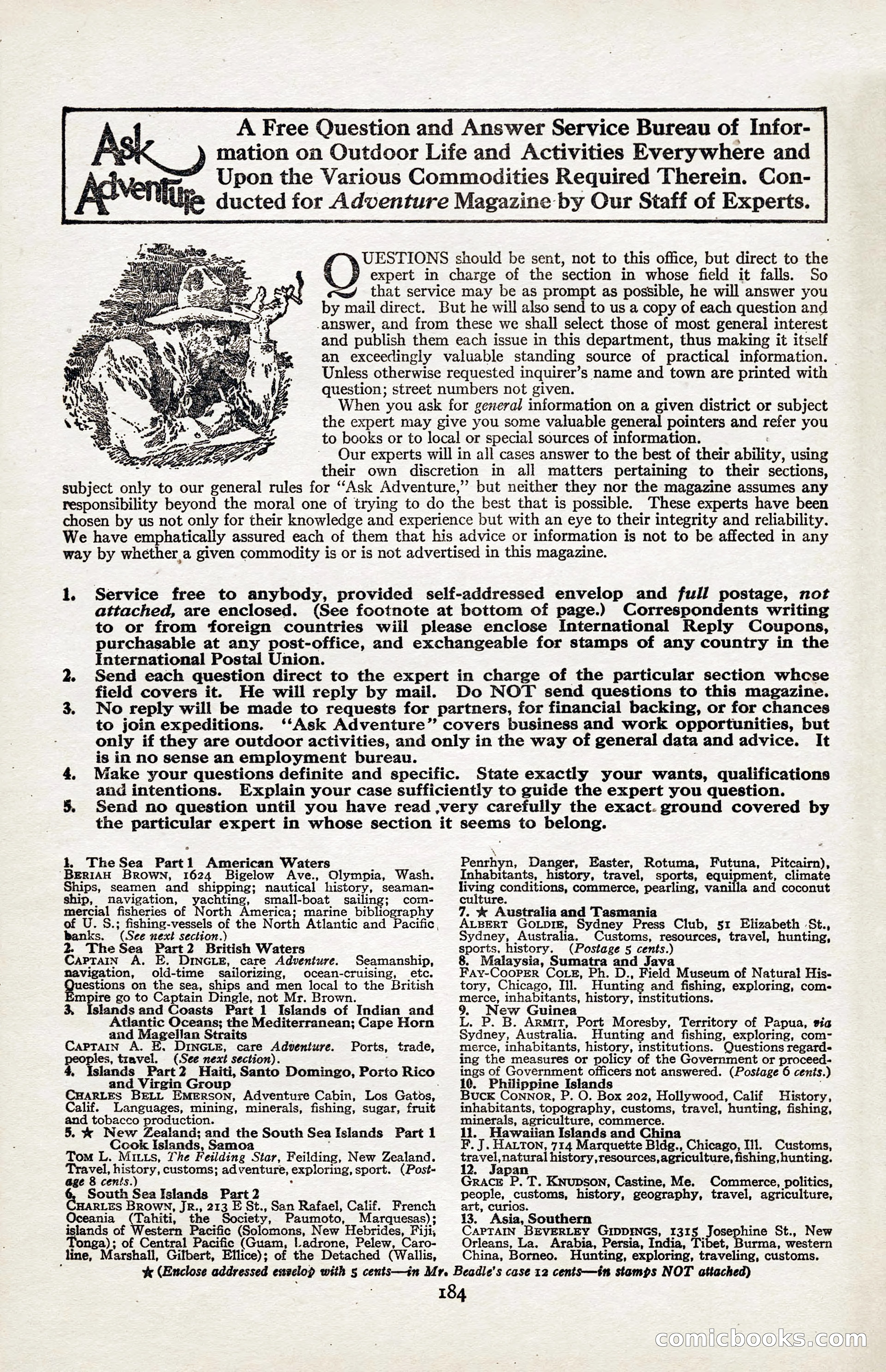 Adventure Magazine, January 20, 1923 — page 186 of 194
