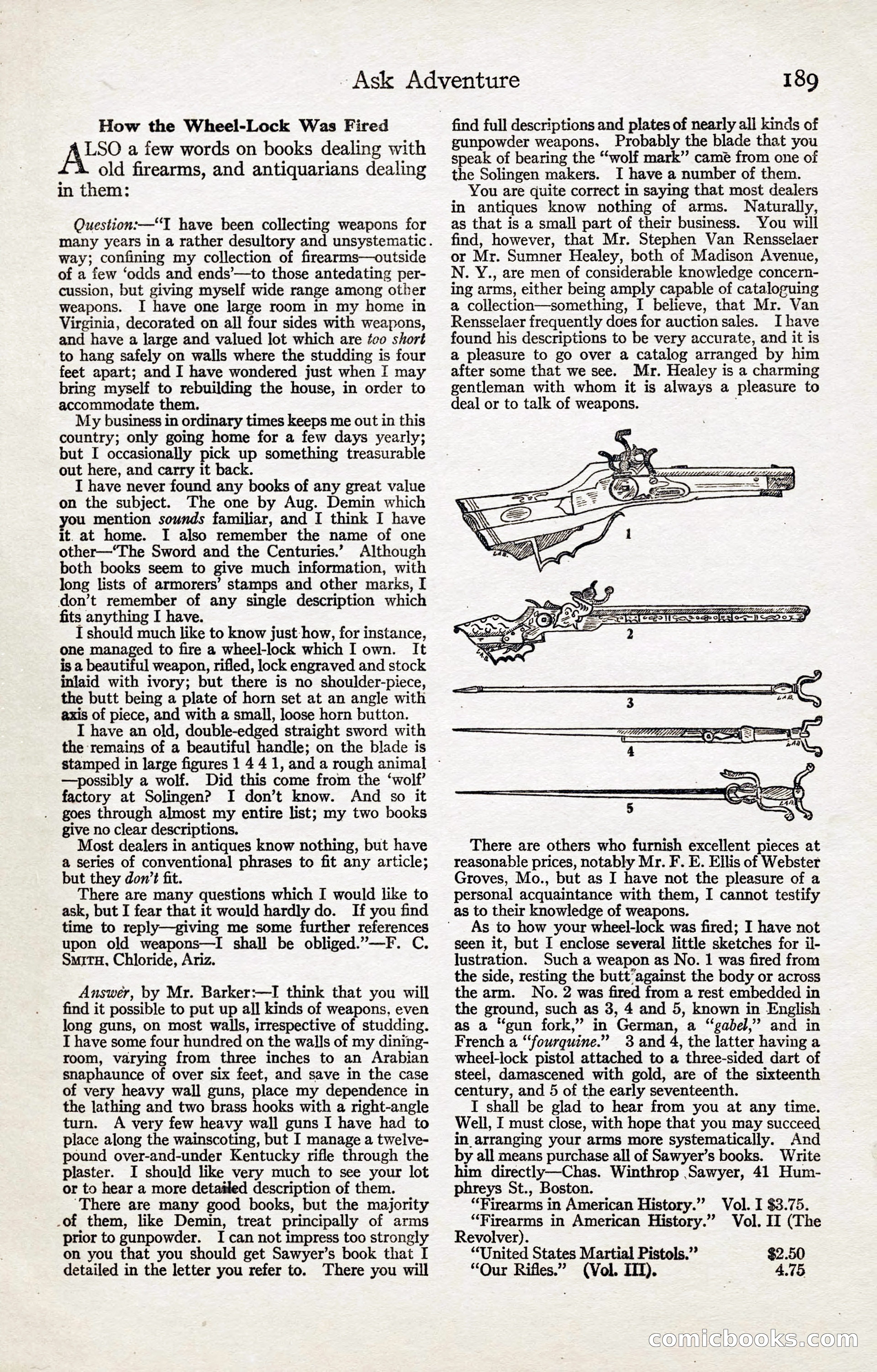 Adventure Magazine, January 20, 1923 — page 191 of 194