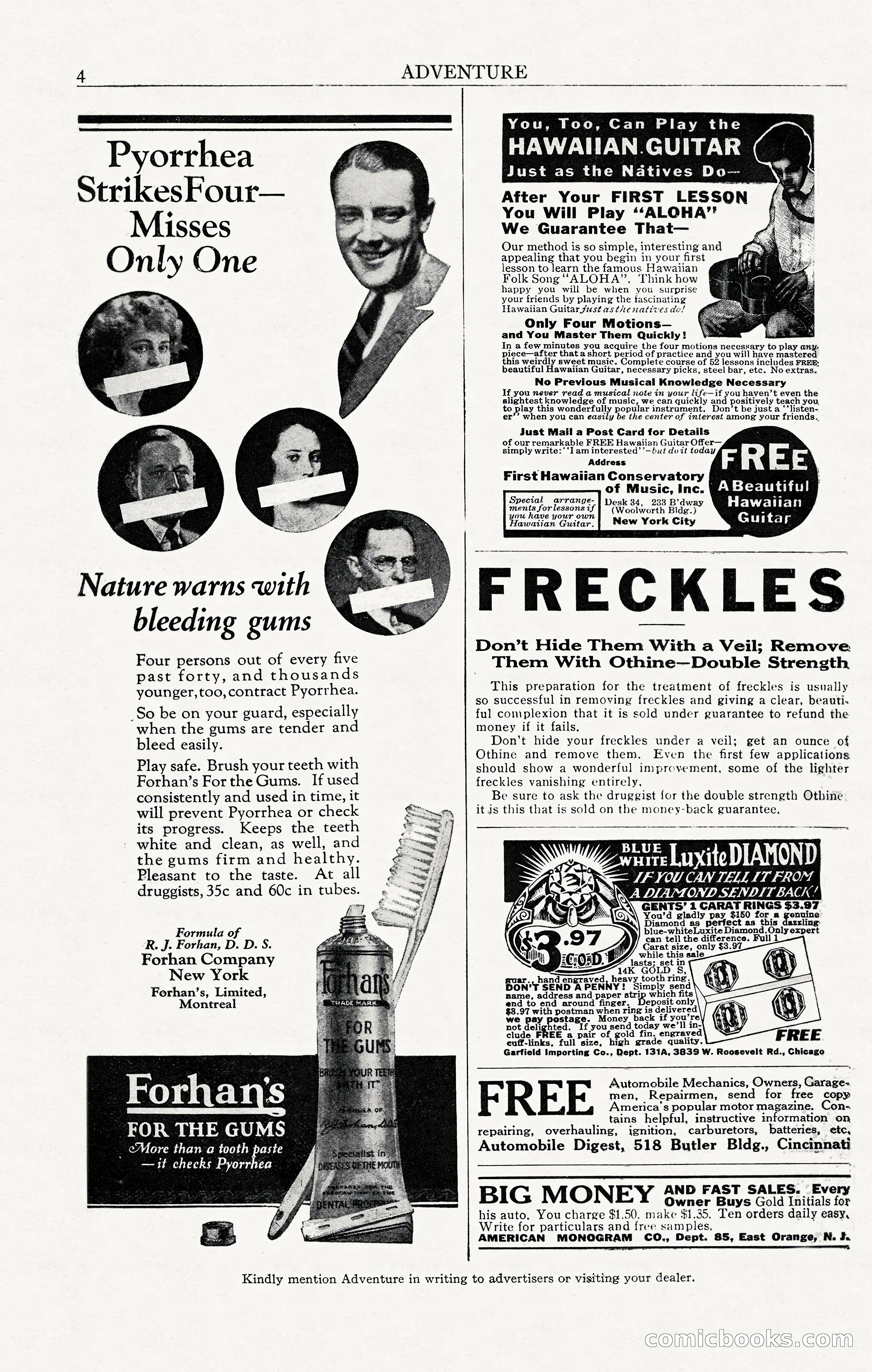 Adventure Magazine, August 20, 1923 — page 6 of 200