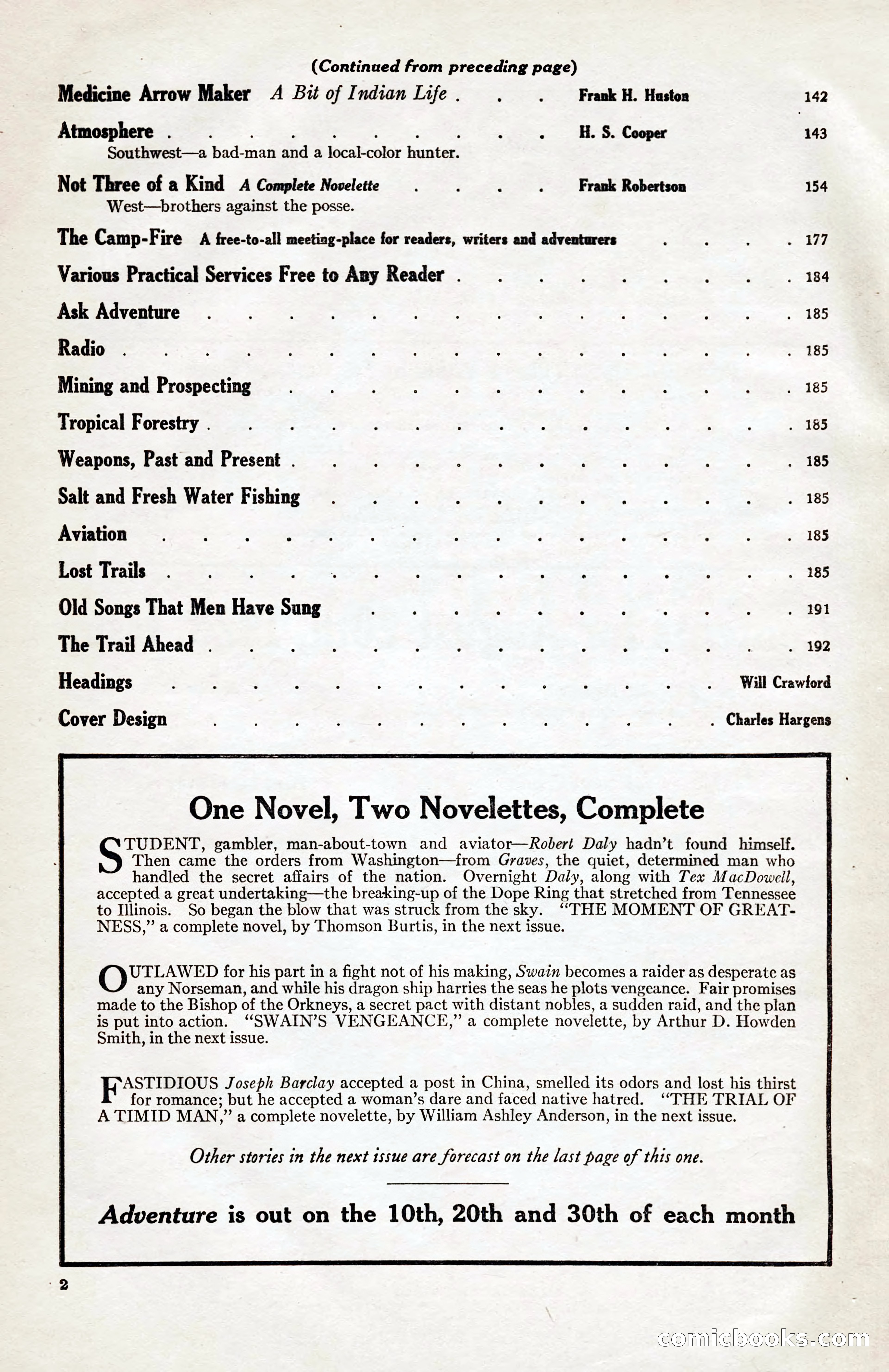 Adventure Magazine, August 20, 1923 — page 8 of 200