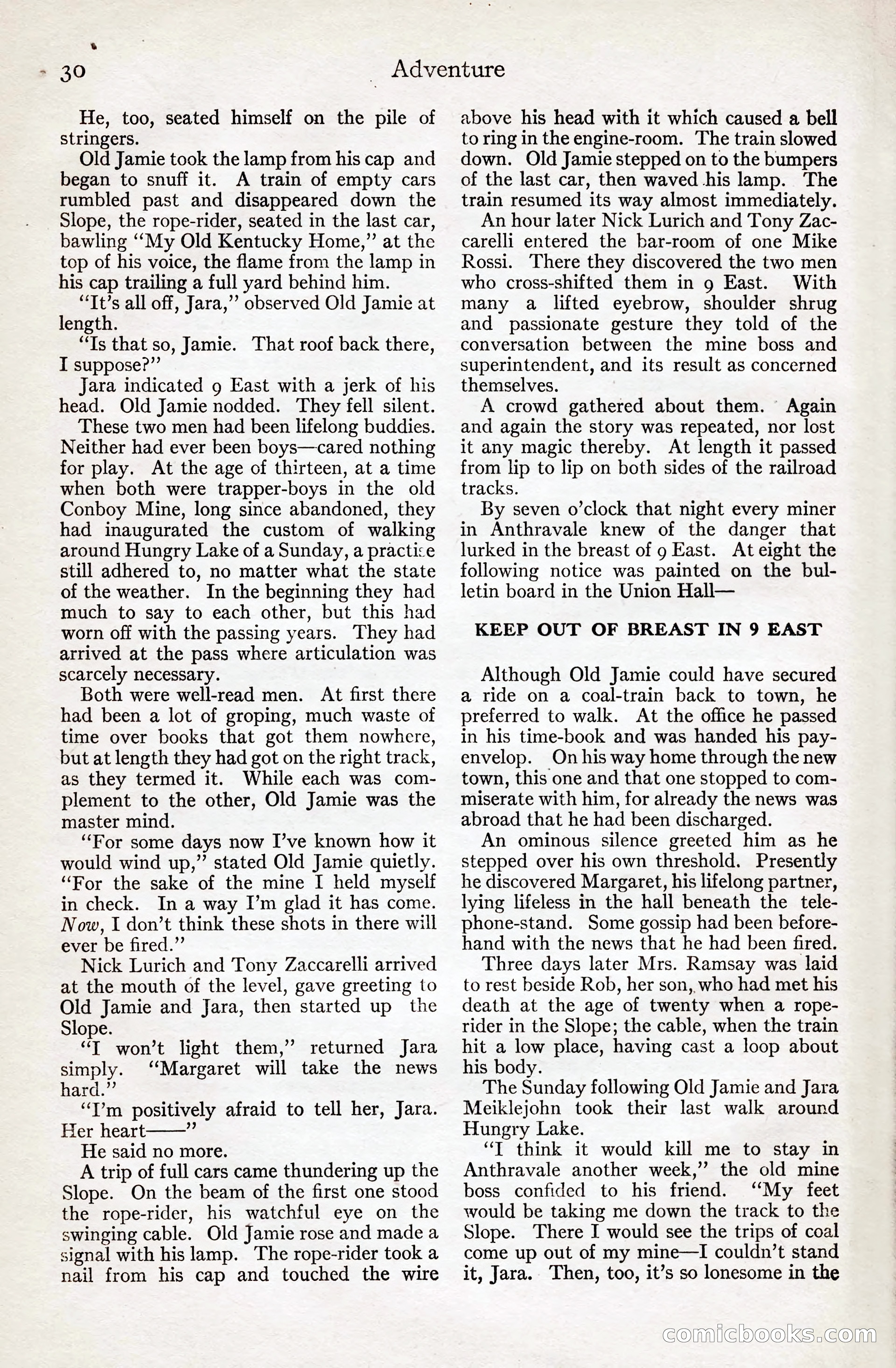 Adventure Magazine, August 20, 1923 — page 36 of 200