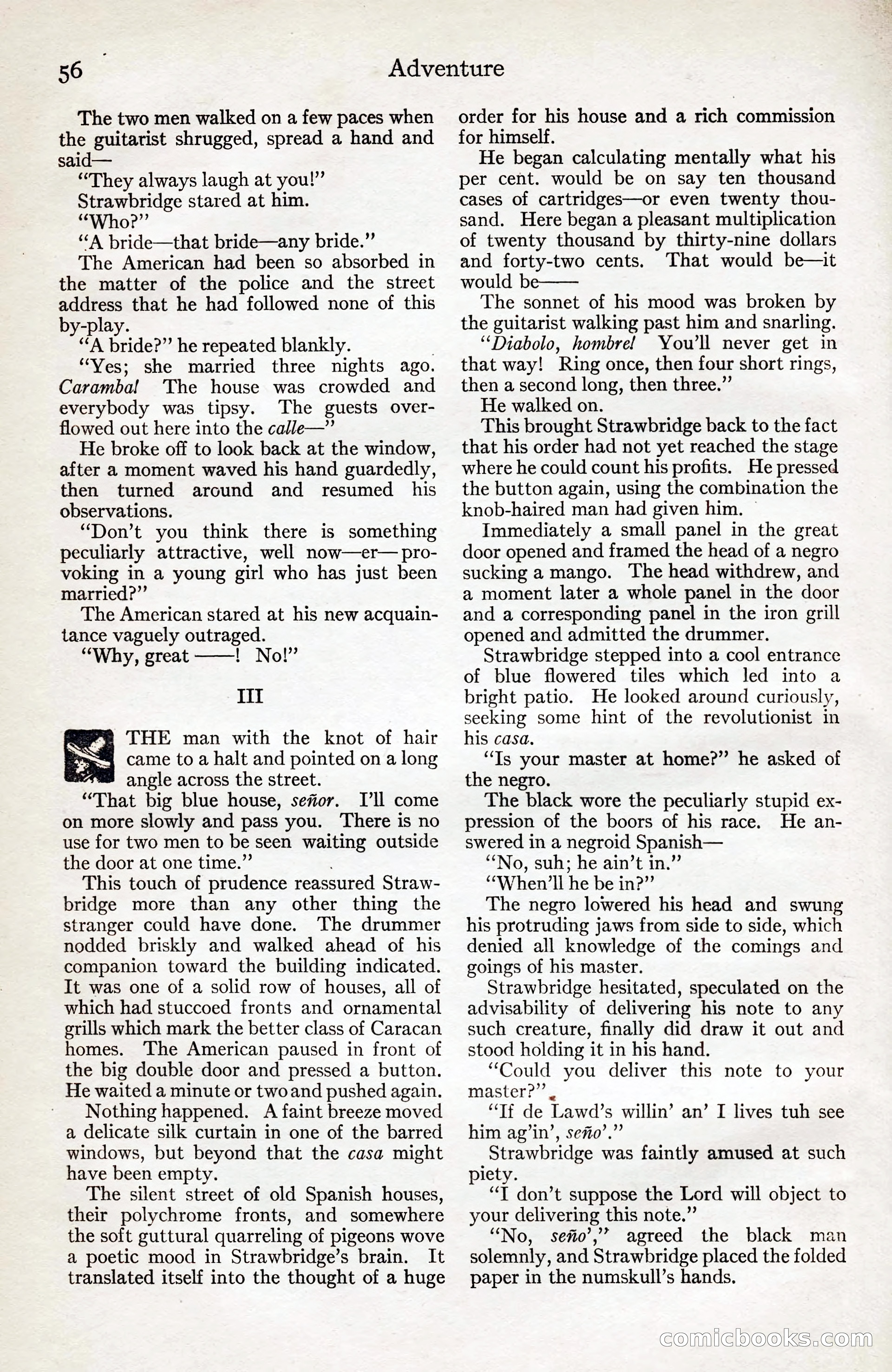 Adventure Magazine, August 20, 1923 — page 62 of 200