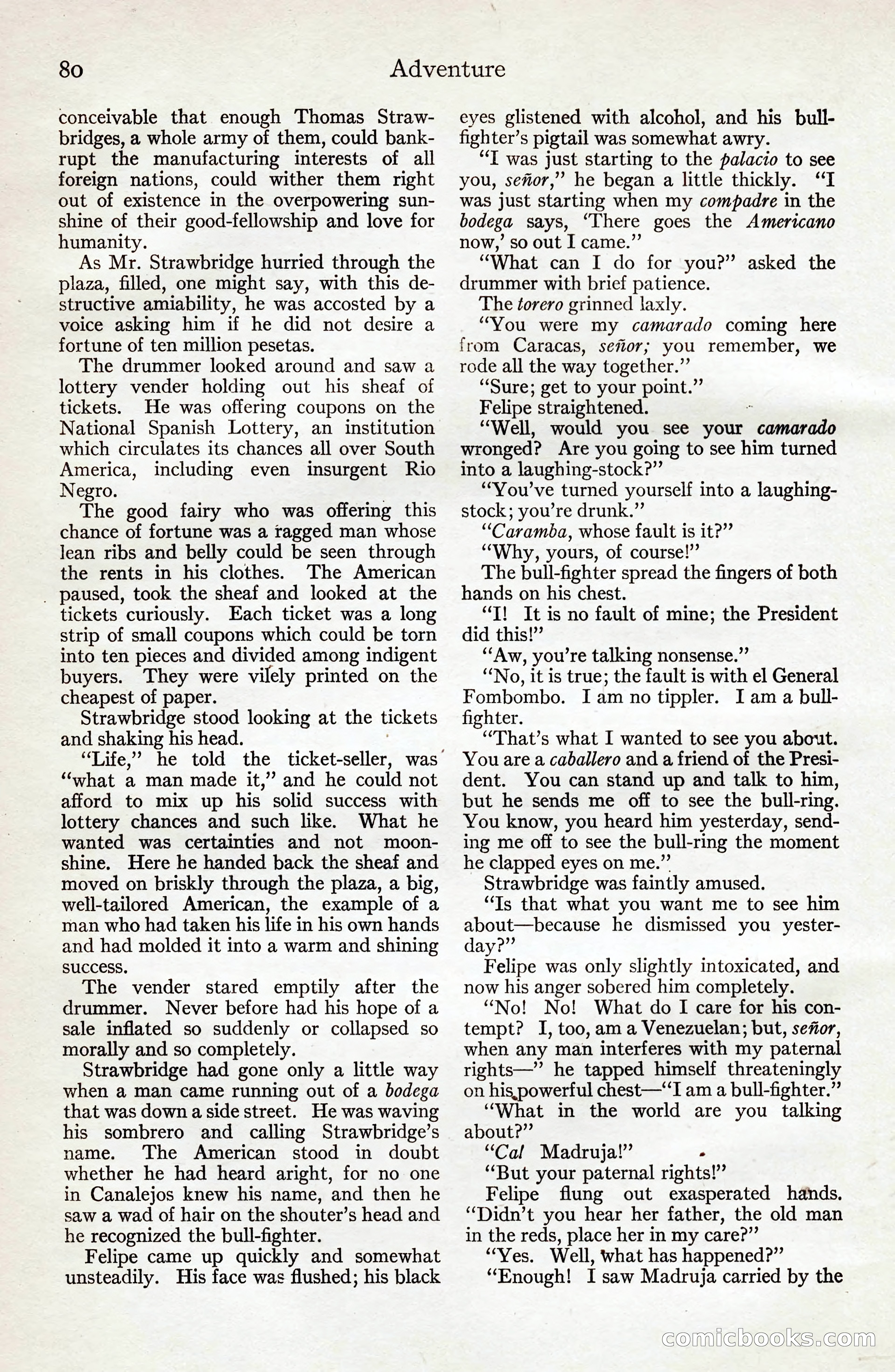 Adventure Magazine, August 20, 1923 — page 86 of 200