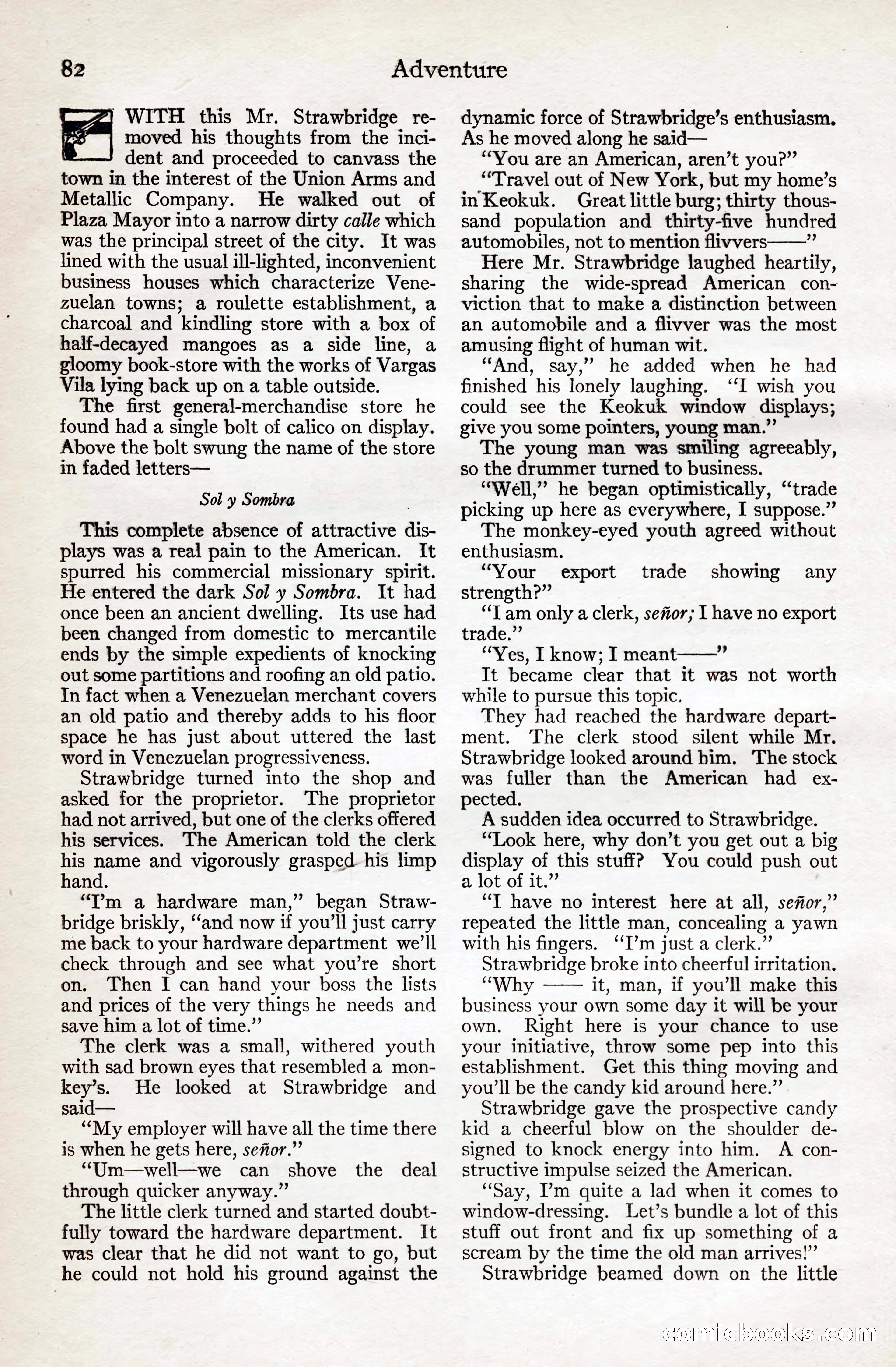 Adventure Magazine, August 20, 1923 — page 88 of 200