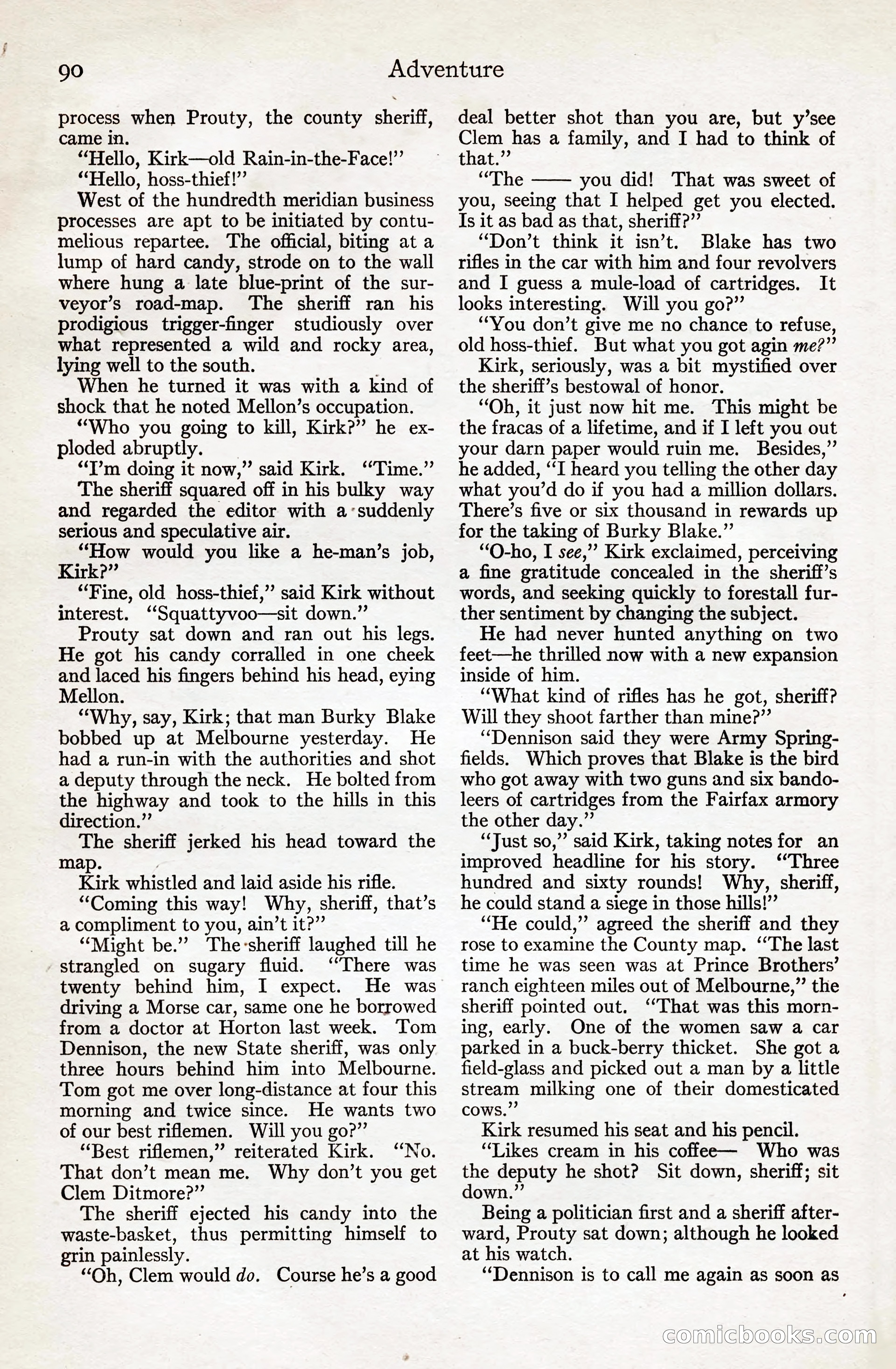 Adventure Magazine, August 20, 1923 — page 96 of 200