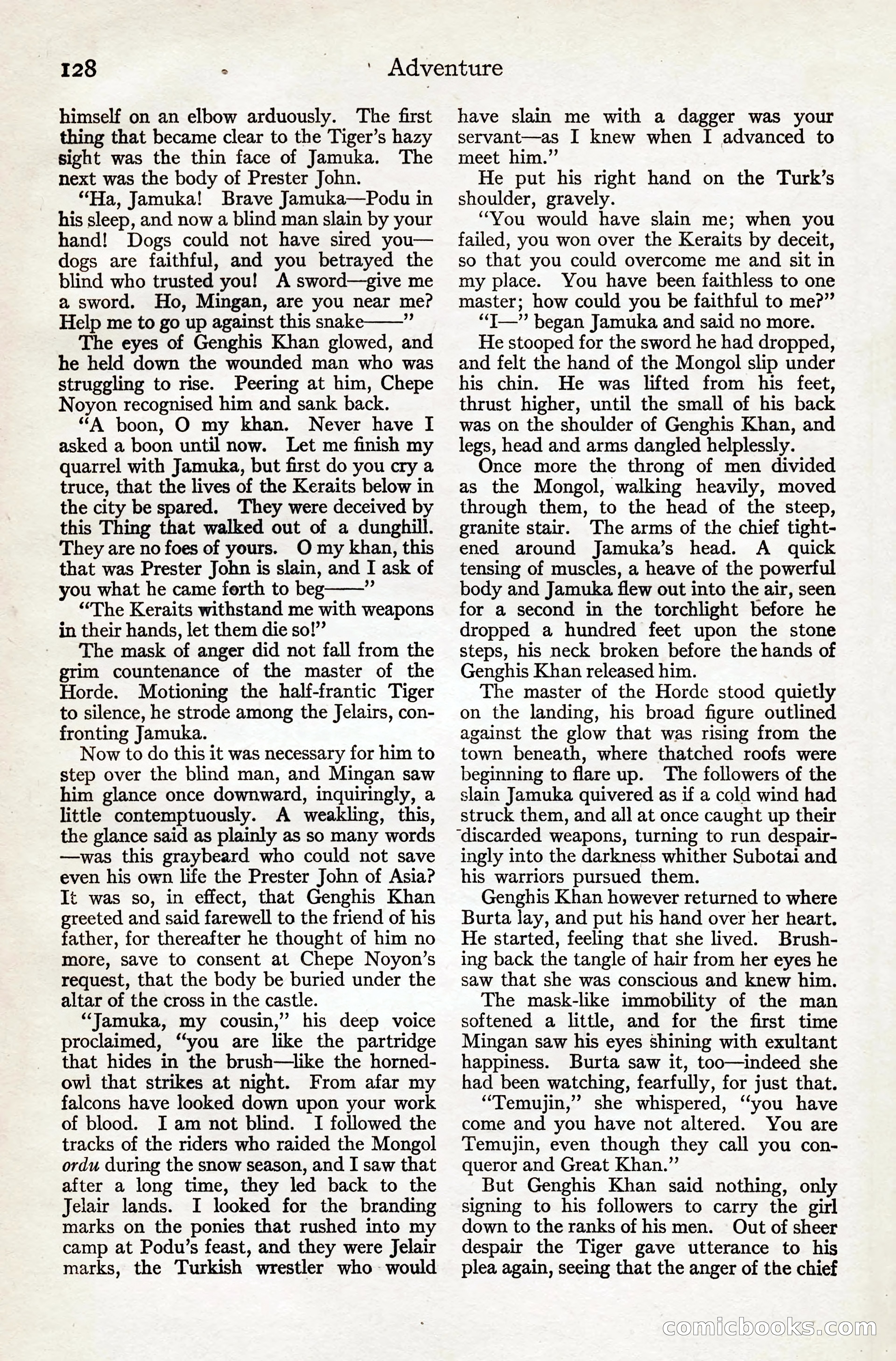 Adventure Magazine, August 20, 1923 — page 134 of 200