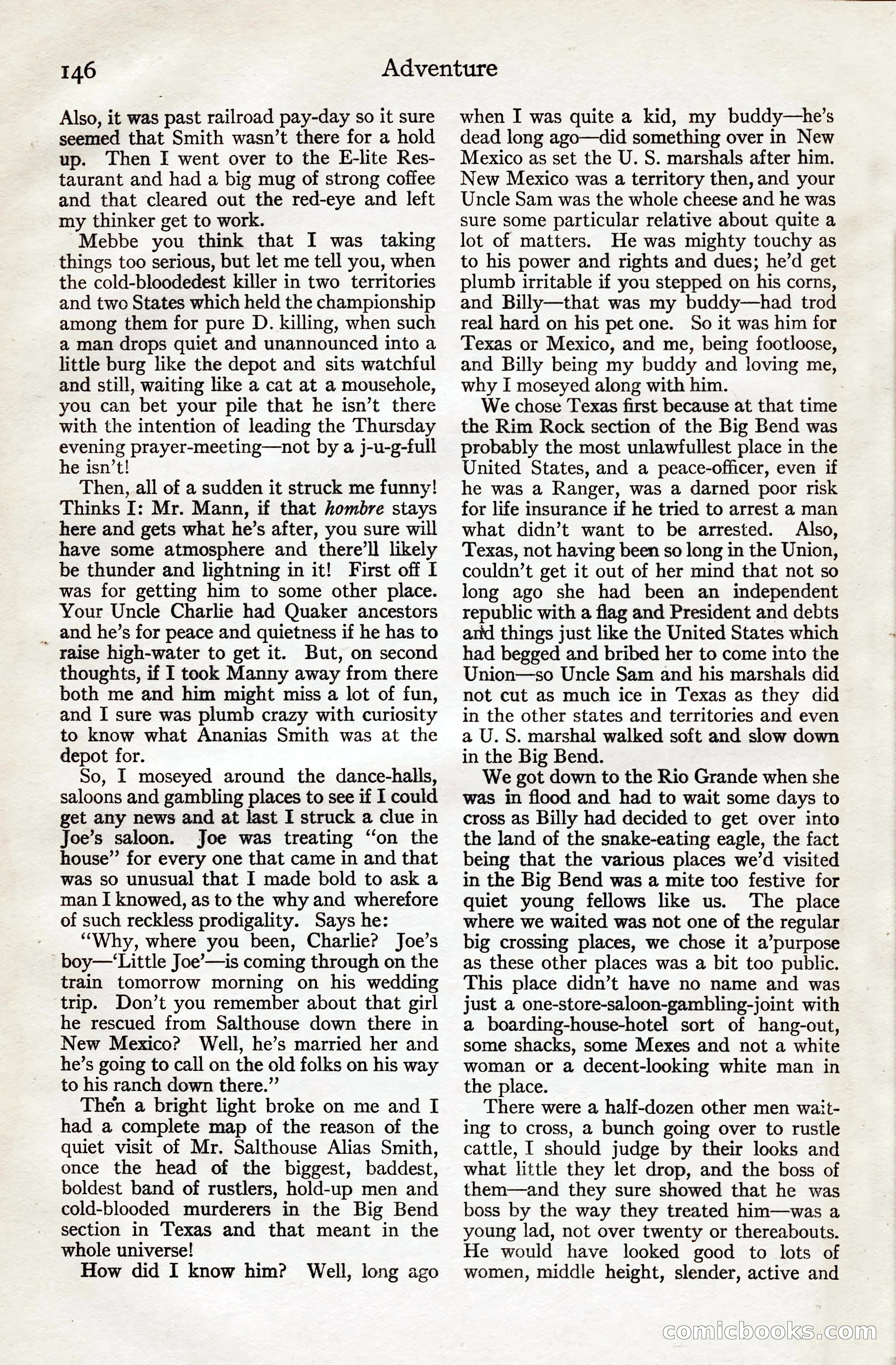Adventure Magazine, August 20, 1923 — page 152 of 200