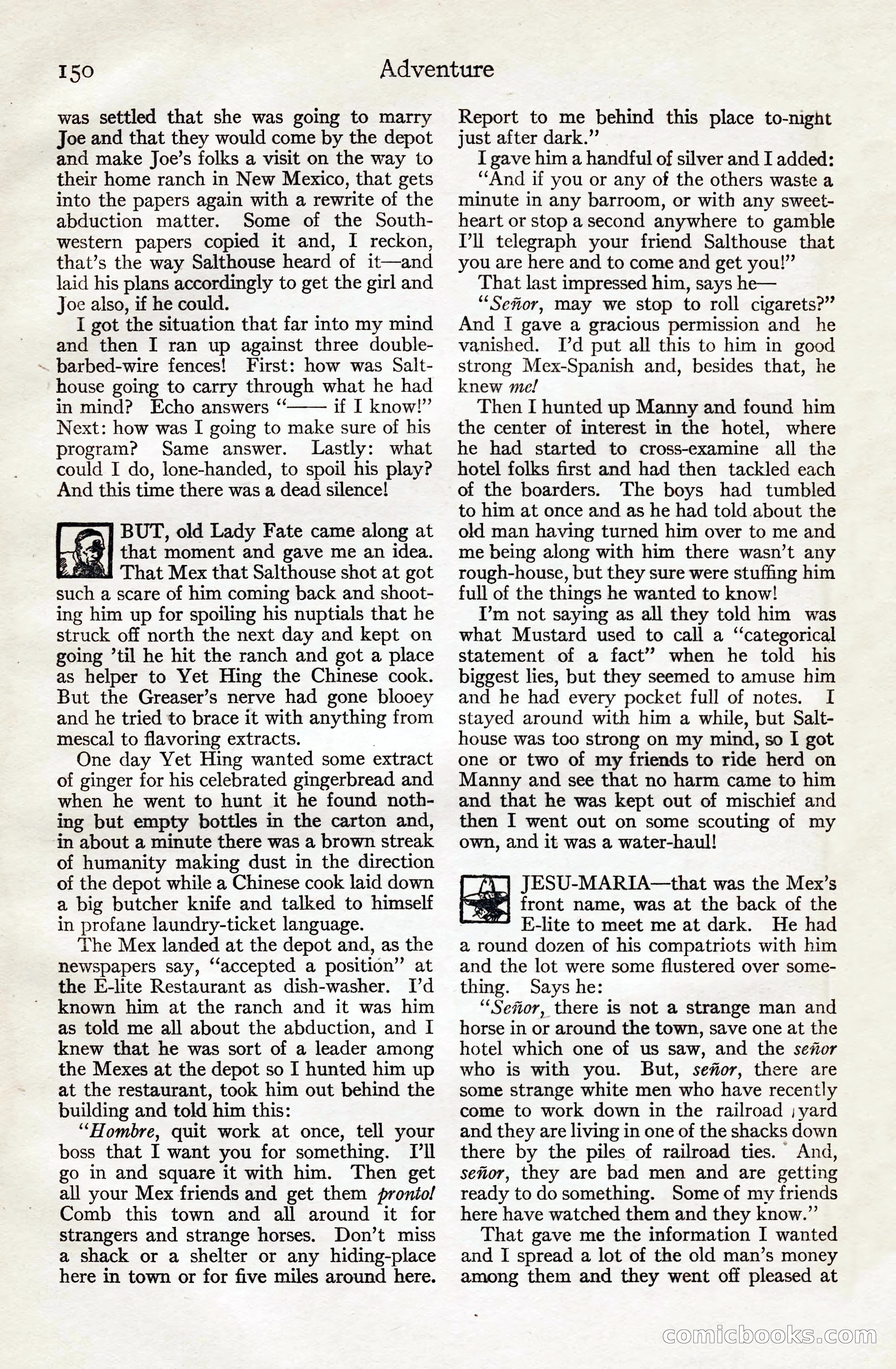 Adventure Magazine, August 20, 1923 — page 156 of 200