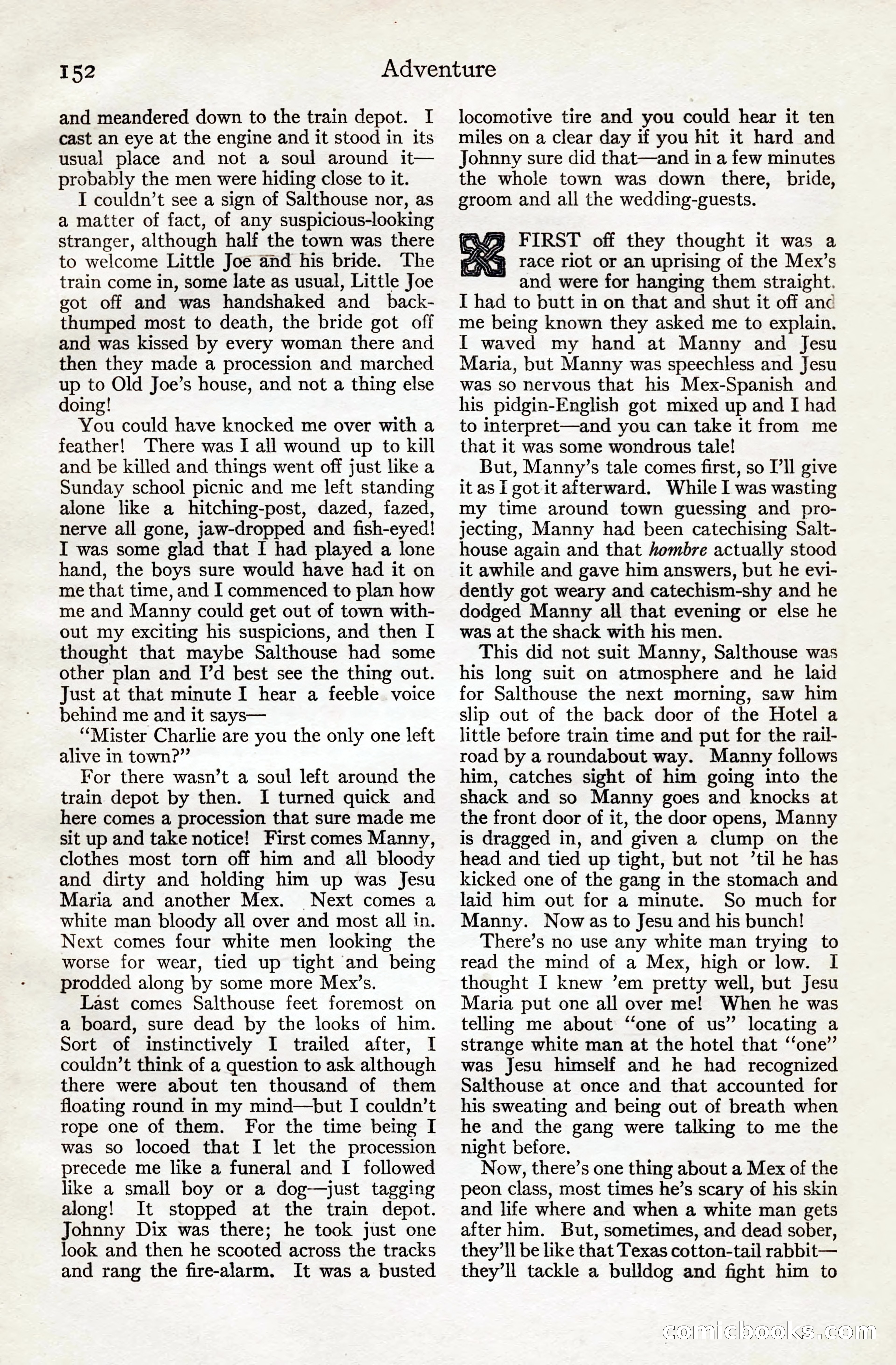 Adventure Magazine, August 20, 1923 — page 158 of 200