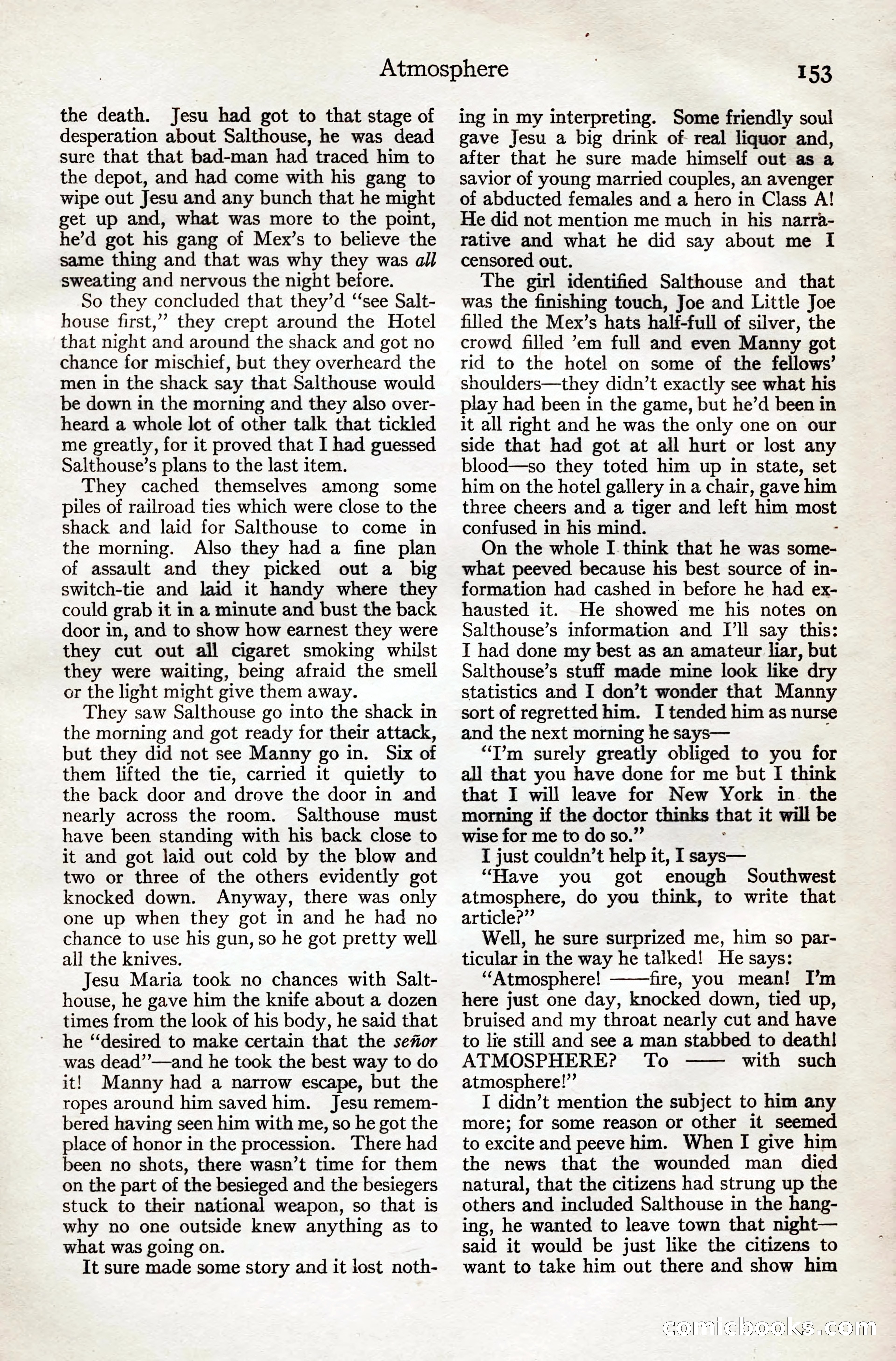 Adventure Magazine, August 20, 1923 — page 159 of 200