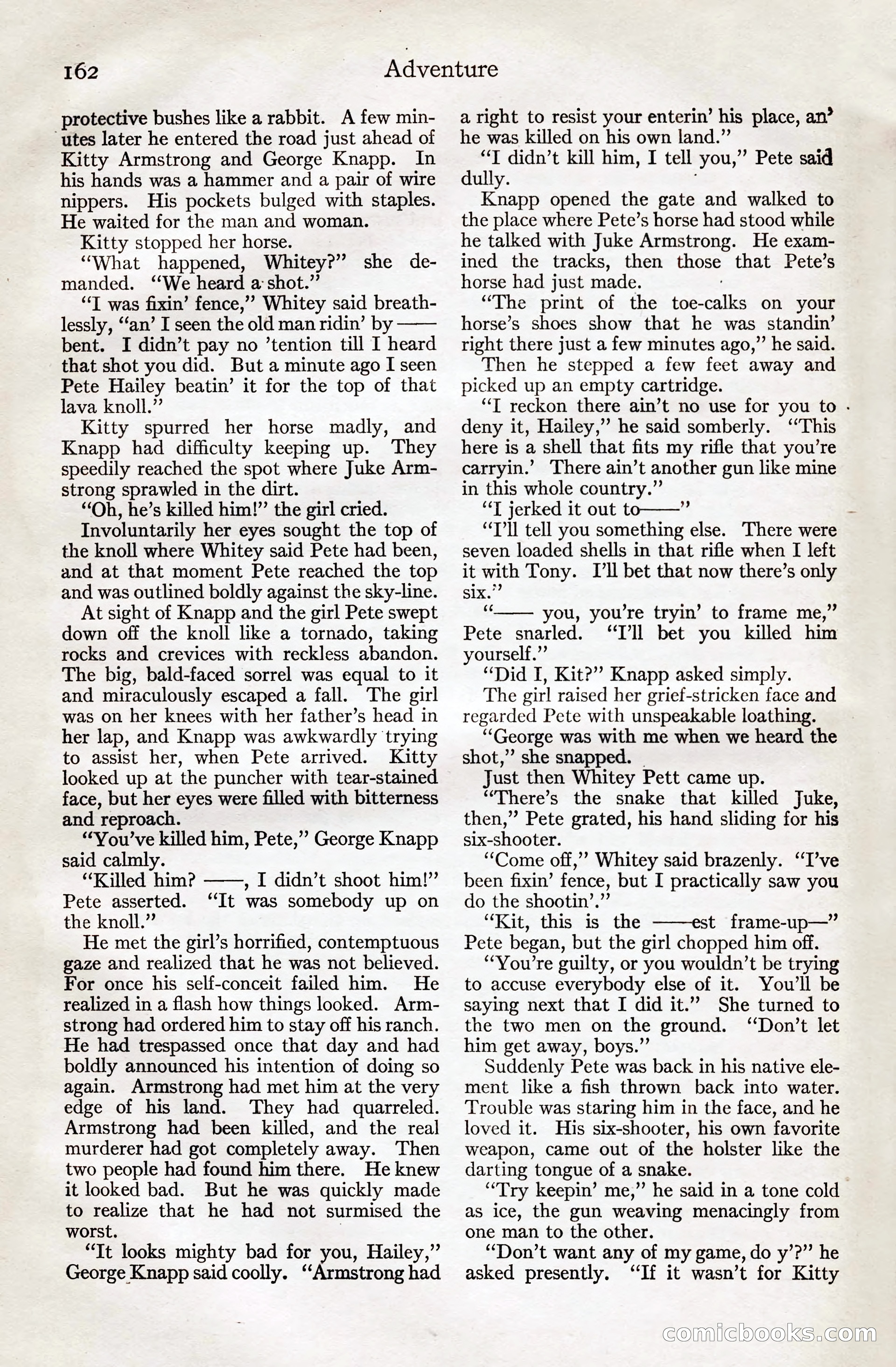 Adventure Magazine, August 20, 1923 — page 168 of 200