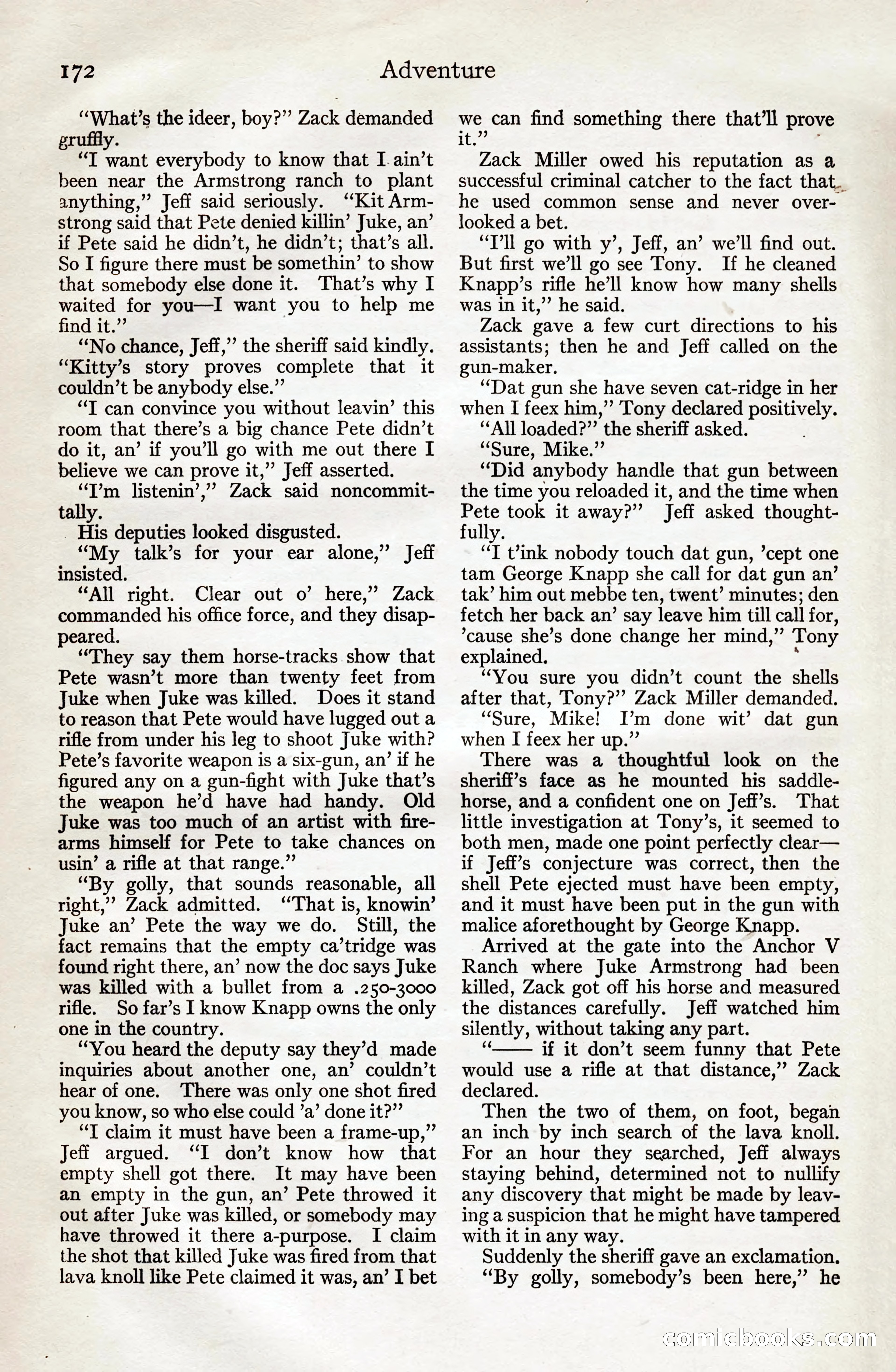 Adventure Magazine, August 20, 1923 — page 178 of 200